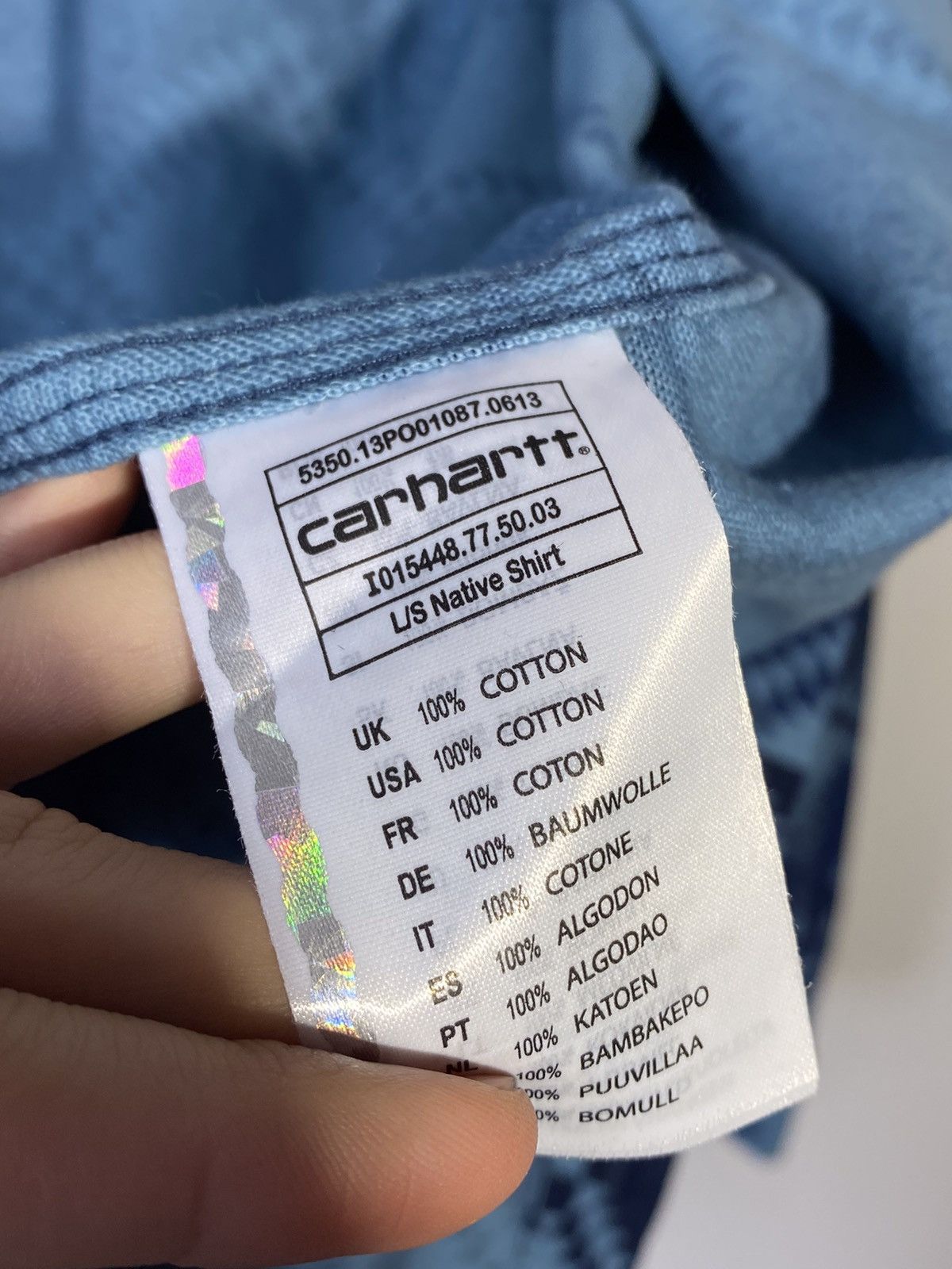 Carhartt Carhartt geometry pattern all overprint long sleeve shirt Size US XL / EU 56 / 4 - 12 Thumbnail