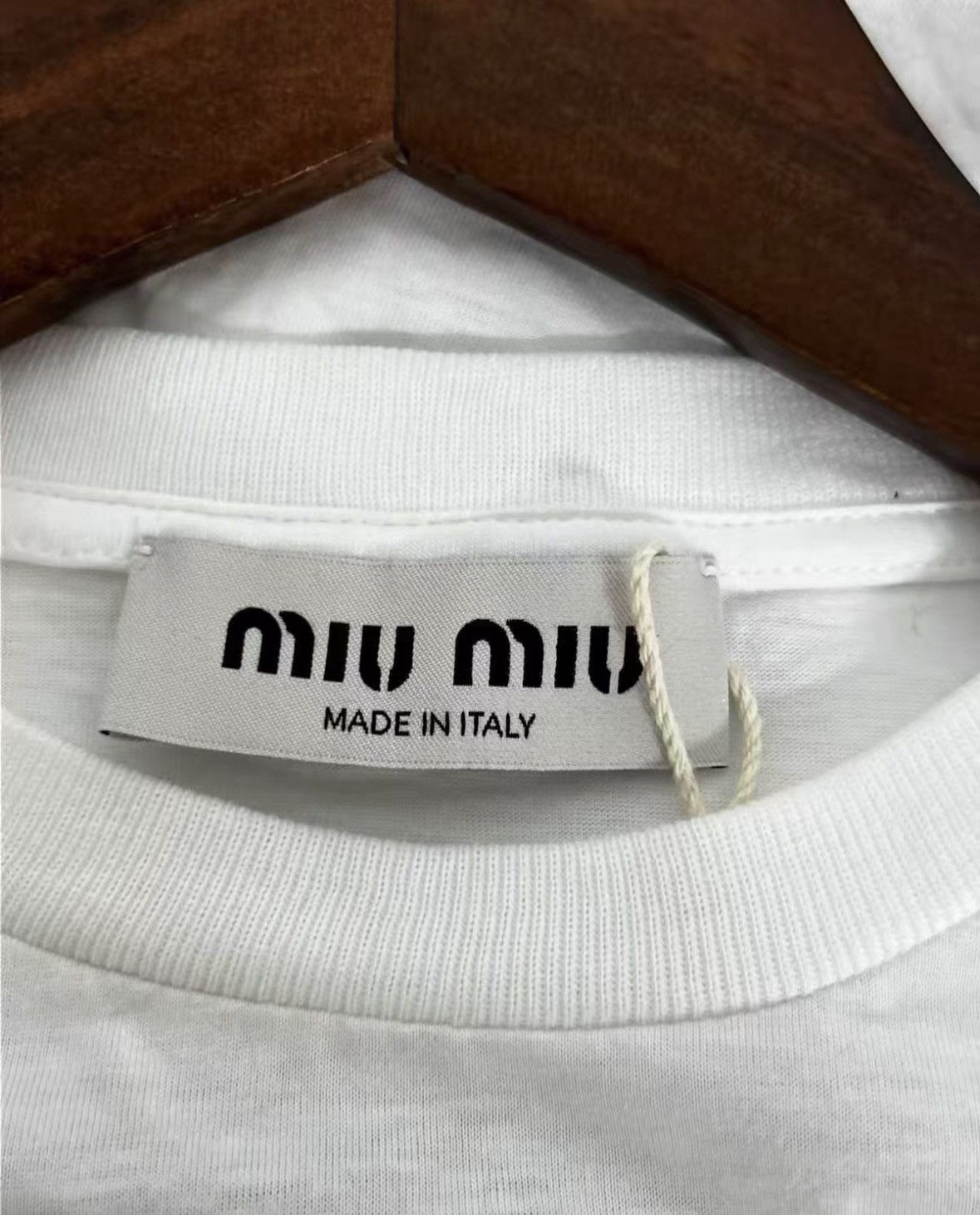 Miu Miu Miu miu New white chest logo long sleeve Size US XS / EU 42 / 0 - 3 Thumbnail