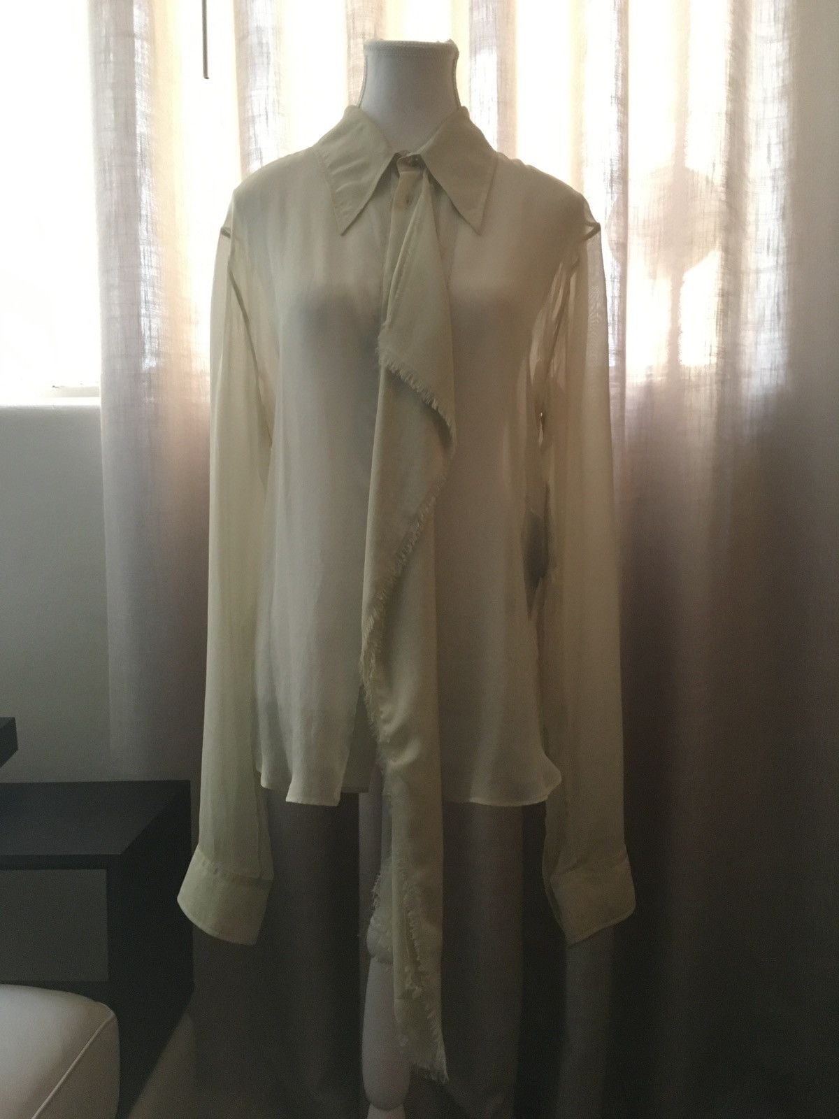 Ann Demeulemeester Ann Demeulemeester Bjarn Silk Ruffled Shirt Size US M / EU 48-50 / 2 - 1 Thumbnail