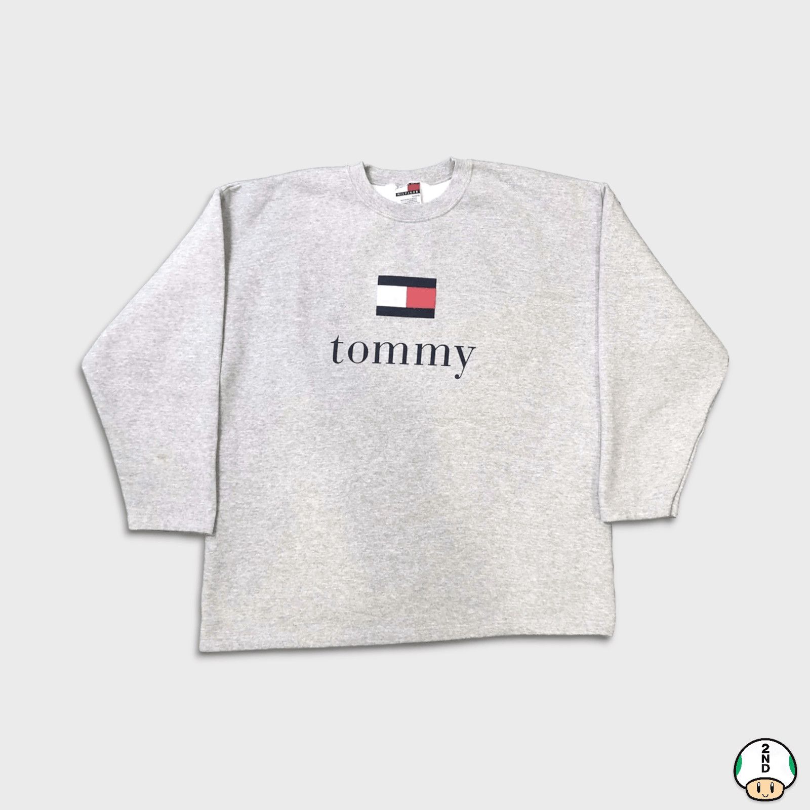Tommy Hilfiger × Vintage Vintage Tommy Hilfiger Sweatshirt Flag 90s Pullover Crewneck Size US XL / EU 56 / 4 - 1 Thumbnail