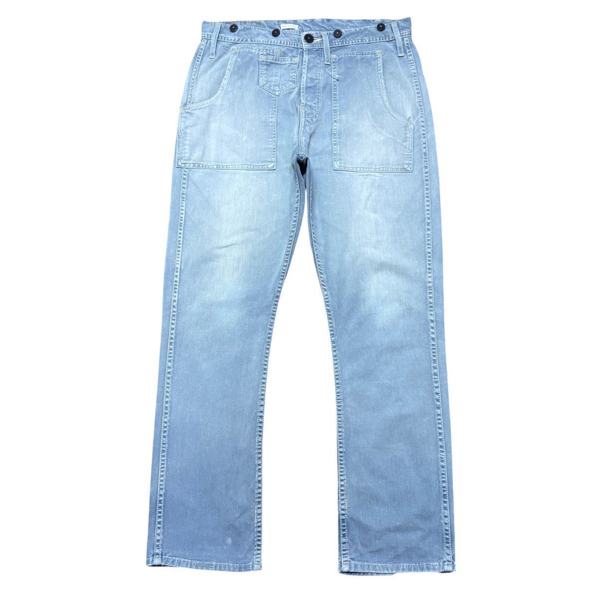 Levi's Vintage Levis Beauregard Denim Fatigue Pants Size US 34 / EU 50 - 2 Thumbnail