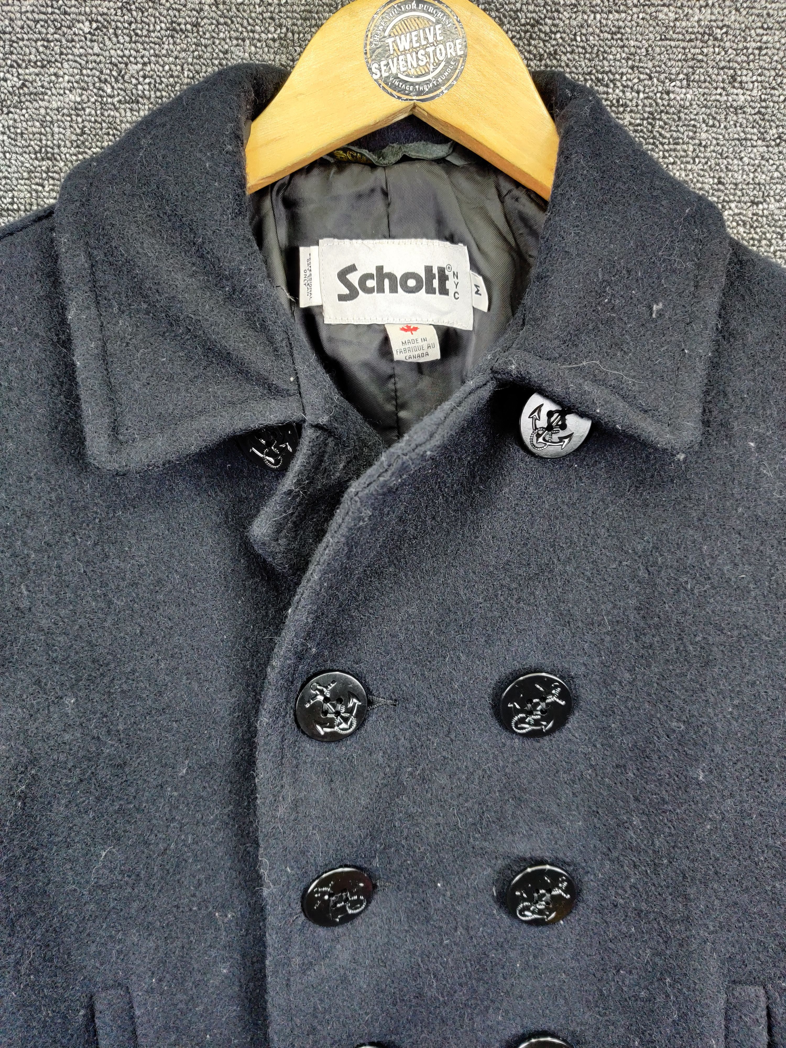 Schott Vintage Schott NYC x Earth Music Wool Double Breasted Coat Size US M / EU 48-50 / 2 - 8 Thumbnail
