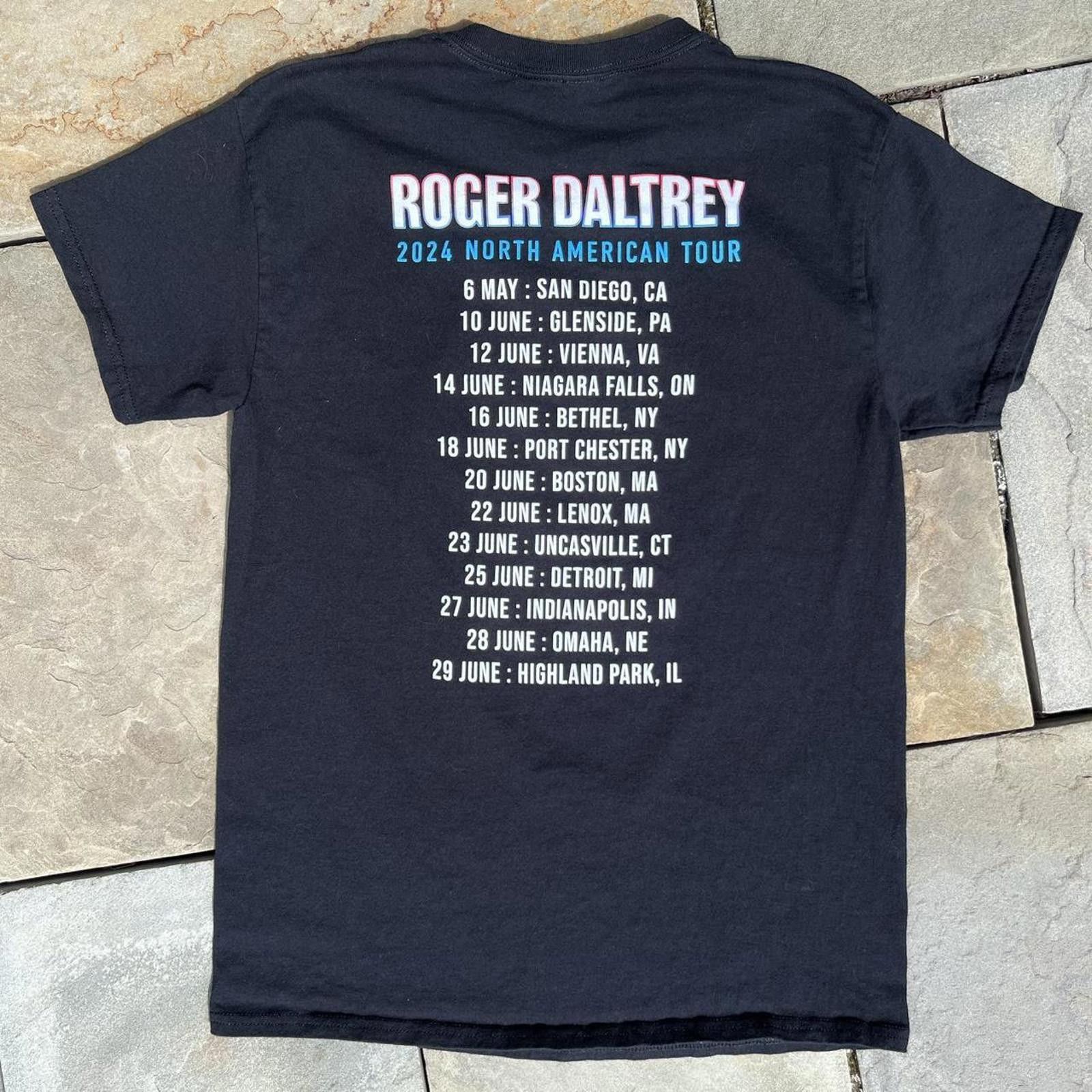 Other Roger Daltrey 2024 North America Tour Black Concert Tee Size US M / EU 48-50 / 2 - 5 Thumbnail