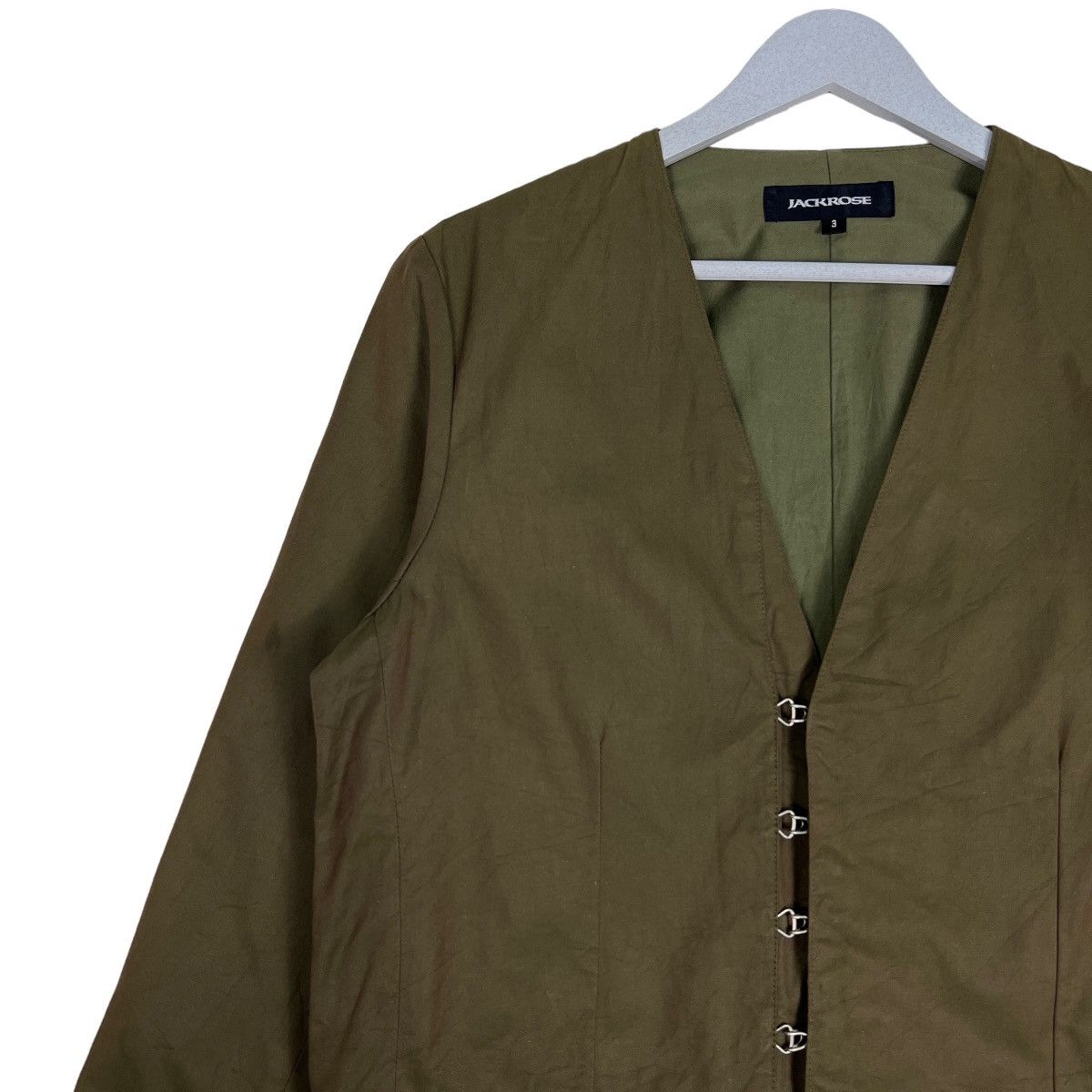 JACKROSE 🔥 JACK ROSE VNECK CARDIGAN KHAKIS JACKET Size US M / EU 48-50 / 2 - 7 Thumbnail