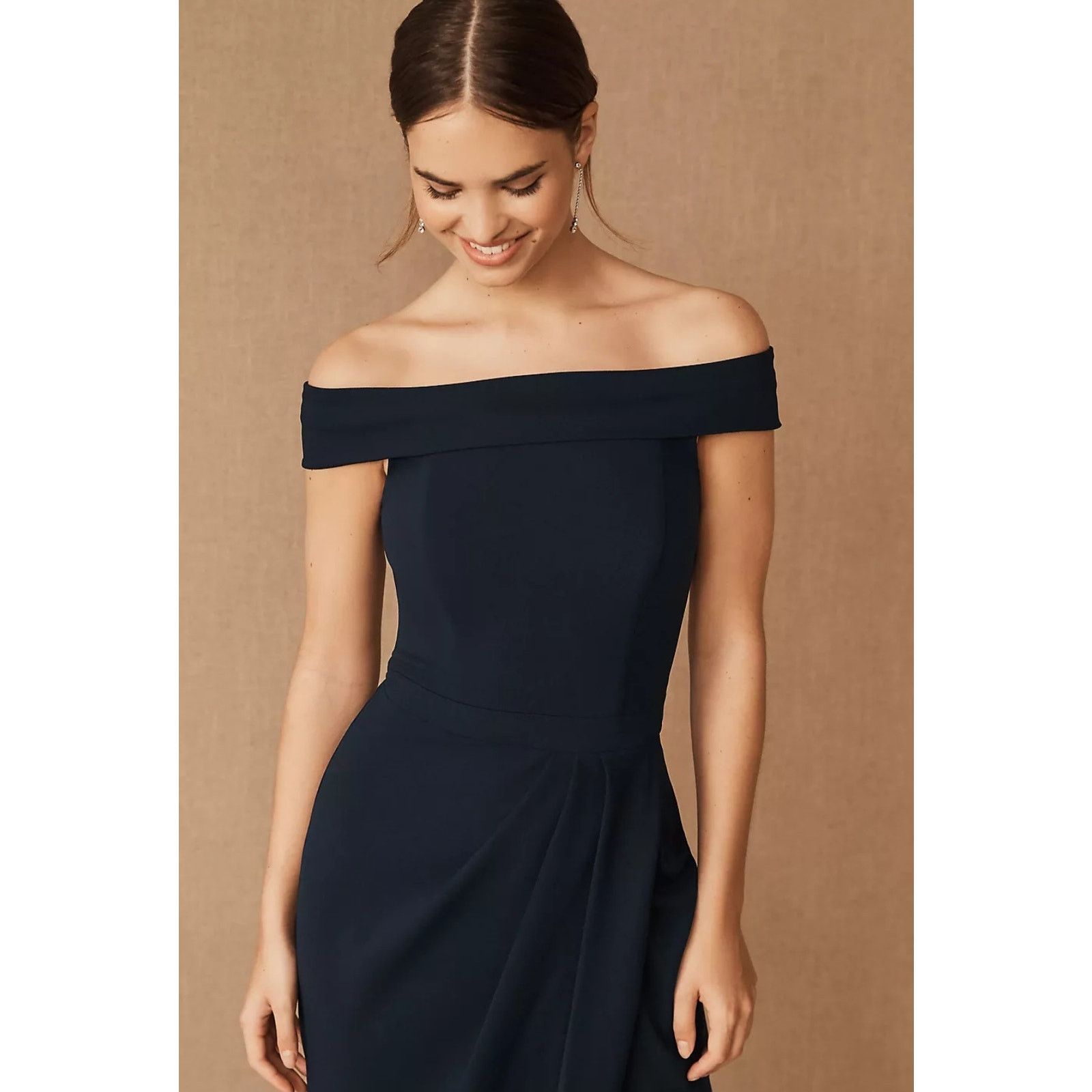 Anthropologie New Anthropologie BHLDN Thompson Dress OFF-THE-SHOULDER $168 Size XL / US 12-14 / IT 48-50 - 2 Thumbnail