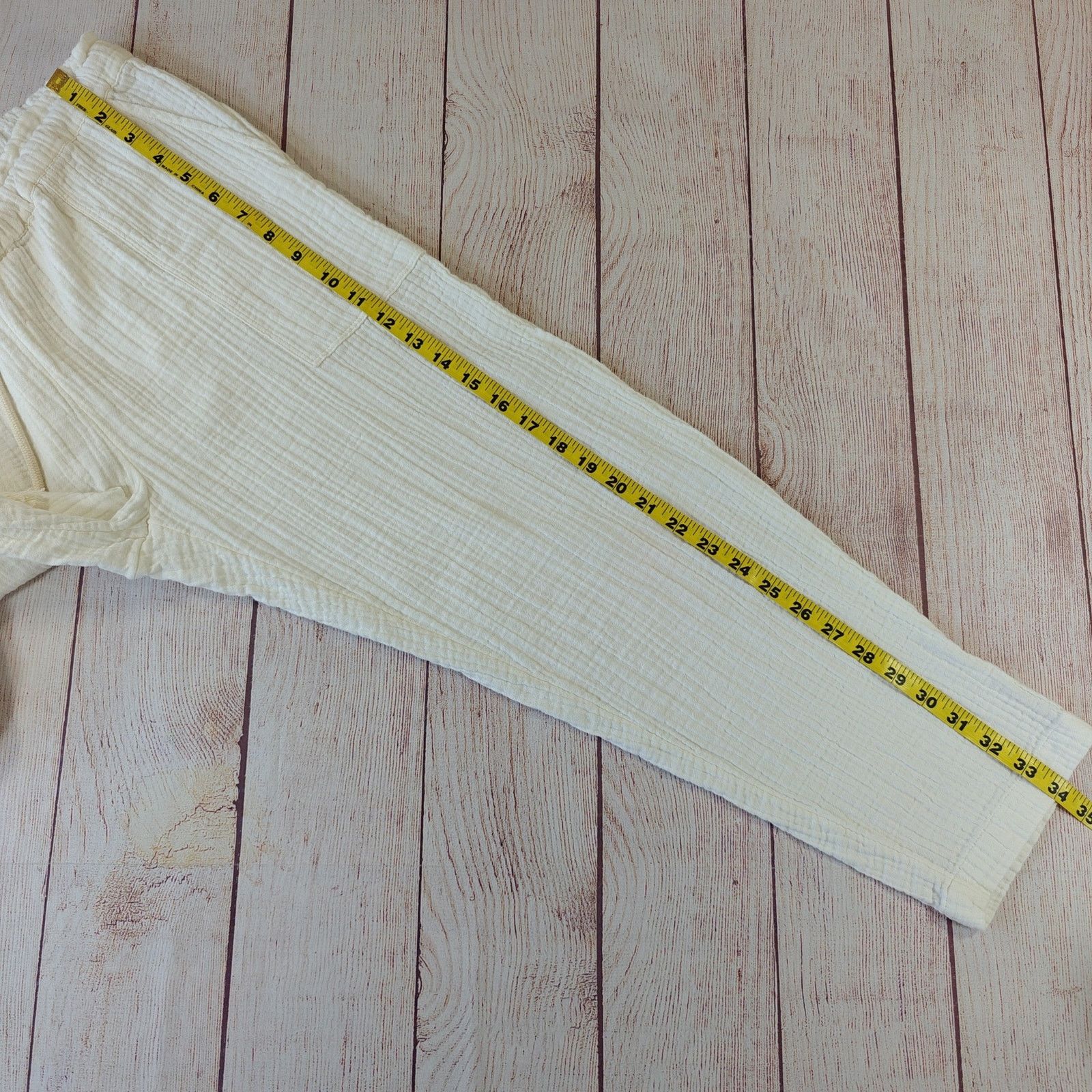 Madewell Madewell Lightestspun Ivory Beach Cover-Up Cropped Pants S Size 27" / US 4 / IT 40 - 8 Thumbnail