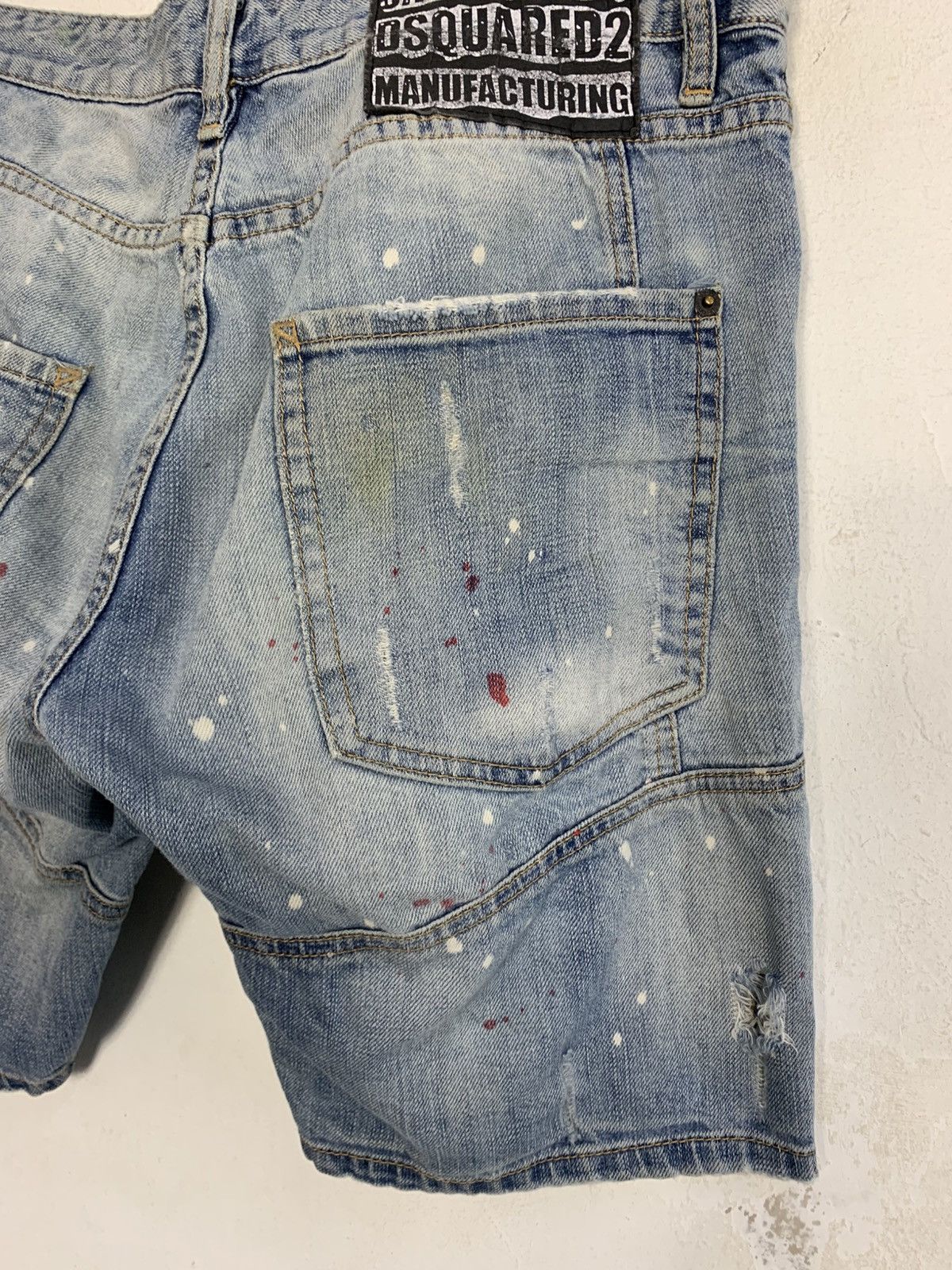 Dsquared2 Trashed Dsquared2 Caten Twins Star Stud Faded Indigo Denim Size US 33 - 9 Thumbnail