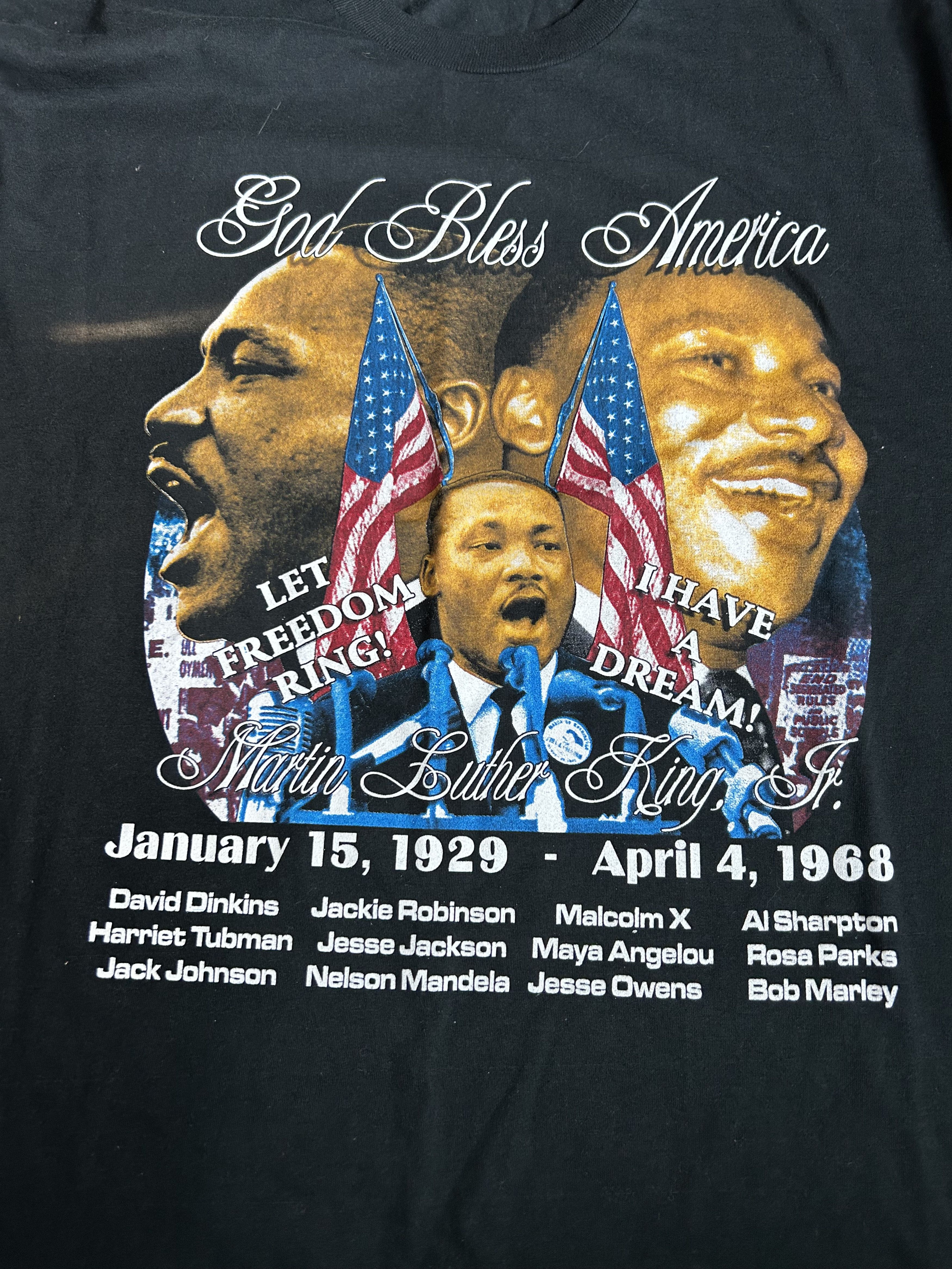 Gildan Vintage Black History Shirt Rare Men XL MLK Rap Tee Size US XL / EU 56 / 4 - 2 Thumbnail