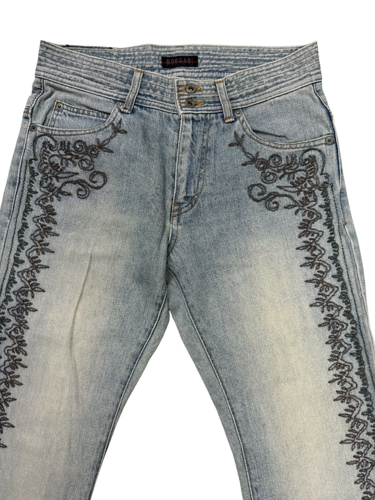 Morgan Homme Flared Jeans Japan Morgan Homme Faded Nice Design Denim Size US 29 - 3 Thumbnail