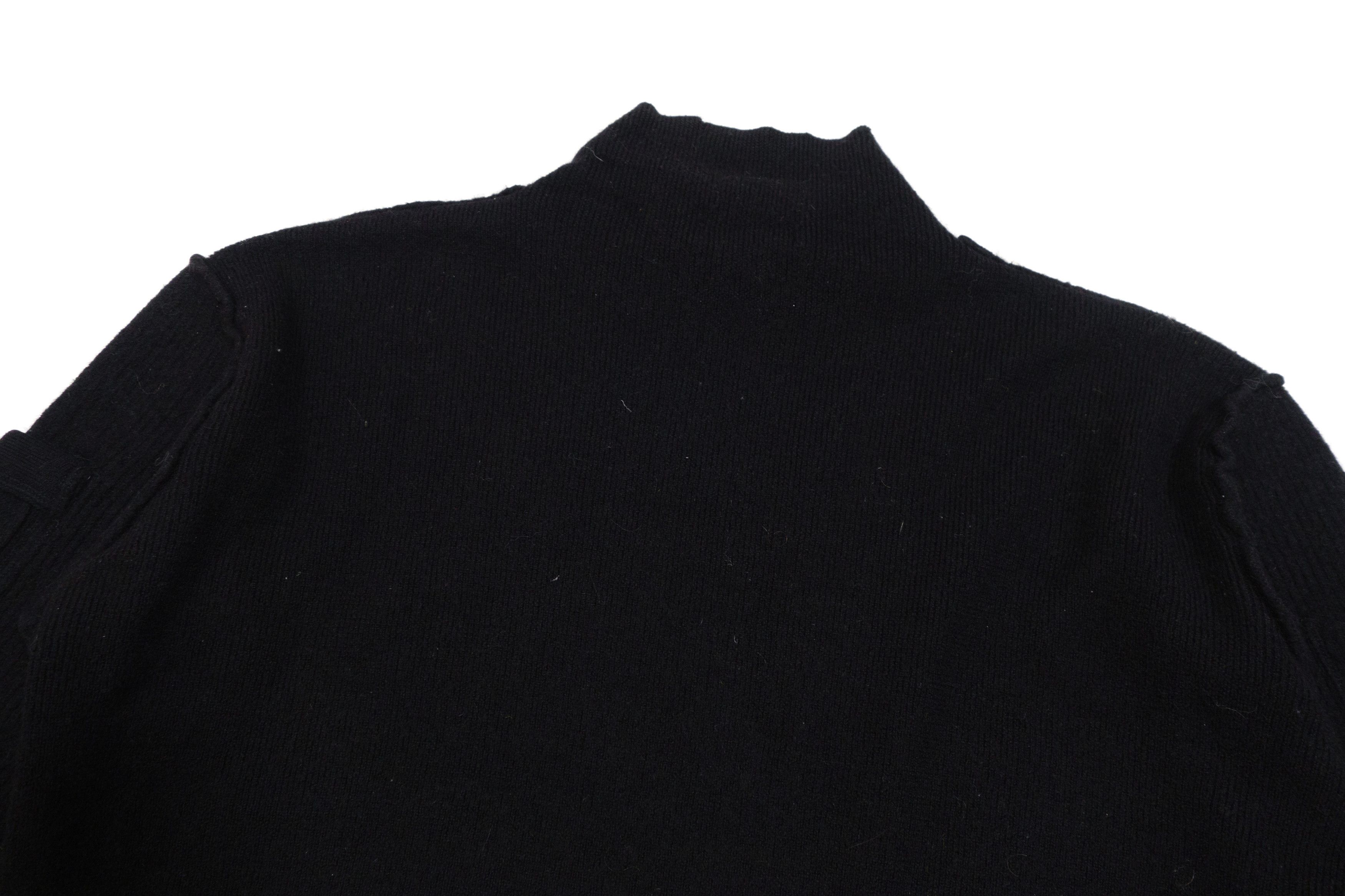 Marithe + Francois Girbaud 00s Cravatatakiller 100% Wool Utility High Neck Sweater Size L / US 10 / IT 46 - 4 Thumbnail