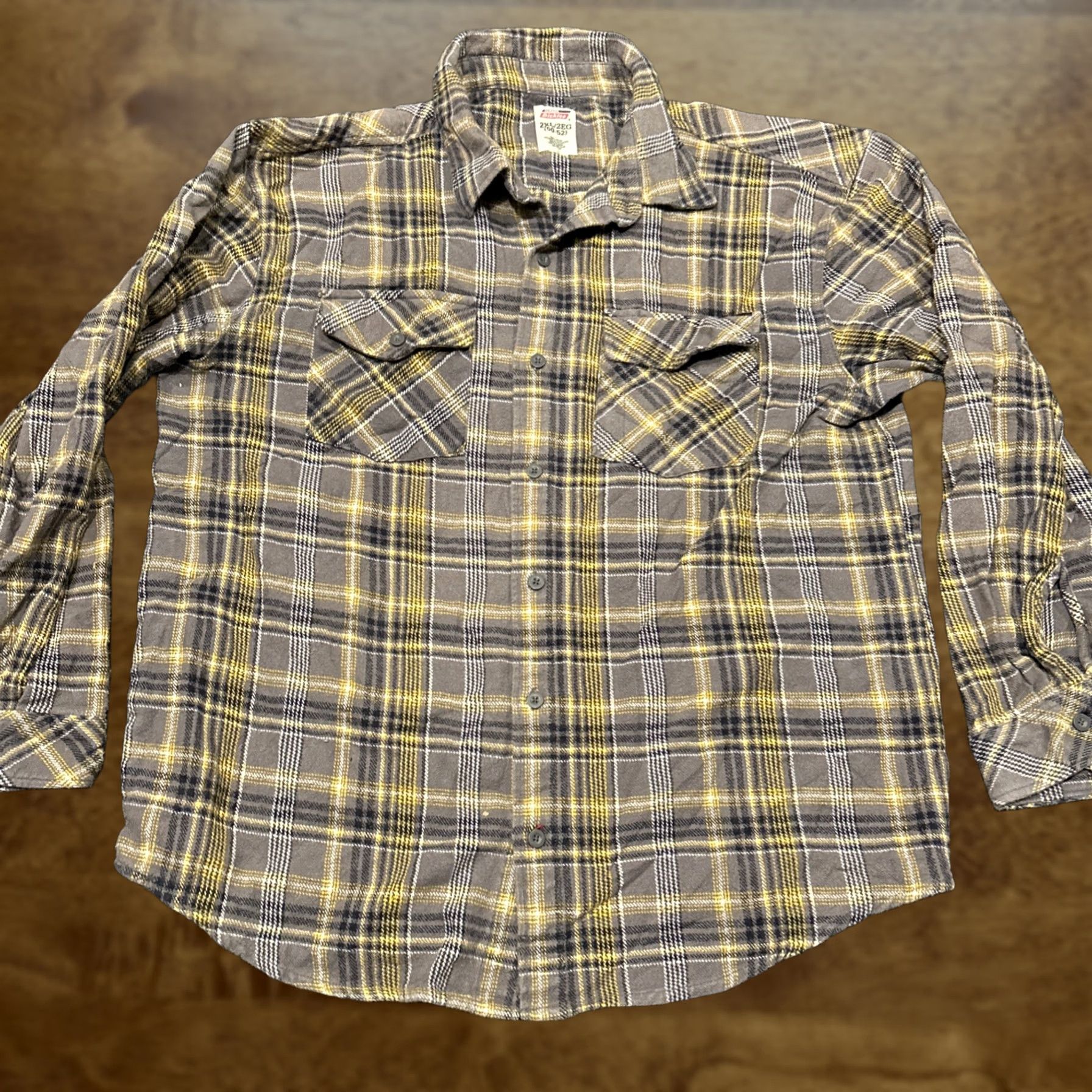 Dickies Dickies Shirt Mens 2XL Gray Plaid Flannel Button Long Sleeve Workwear A49 Size US XXL / EU 58 / 5 - 1 Thumbnail