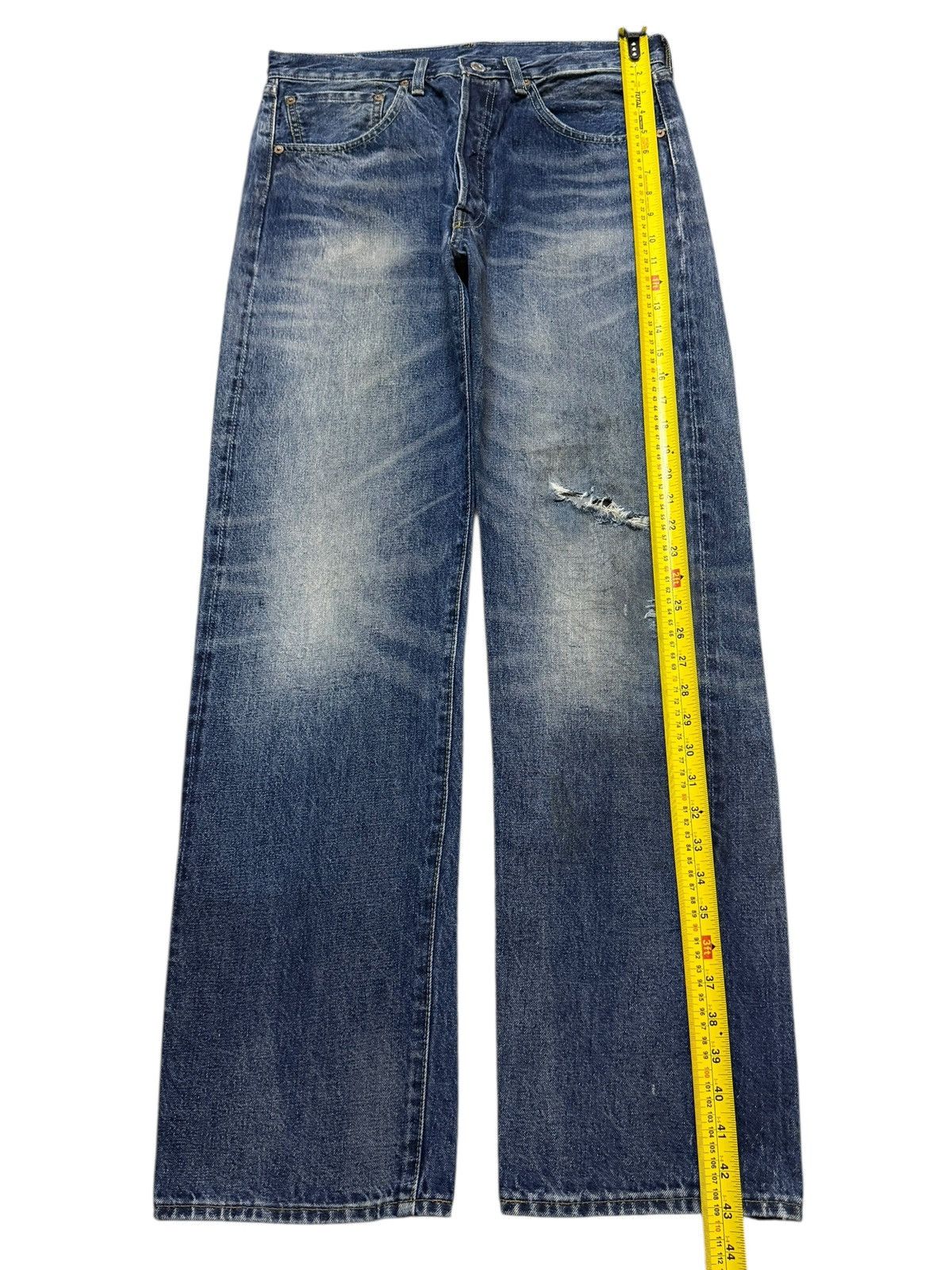 Levi's Vintage 90s Levis 501xx Big E Selvedge Blue Wash Distress Size US 32 / EU 48 - 12 Thumbnail