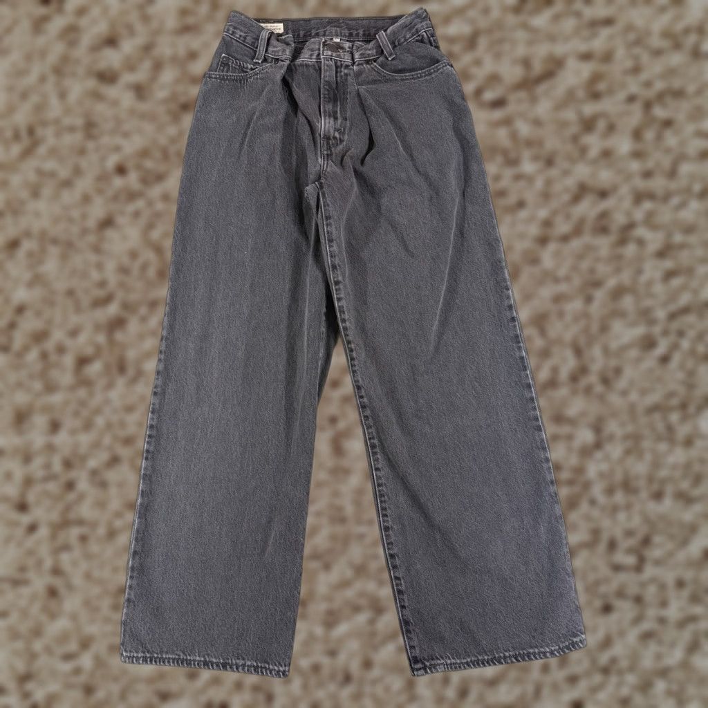 Levi's Levi's Women's Wide-Leg Denim Pants 24 Black Cotton Vintage 90s Baggy Jeans Size 42" / US 20 - 1 Thumbnail