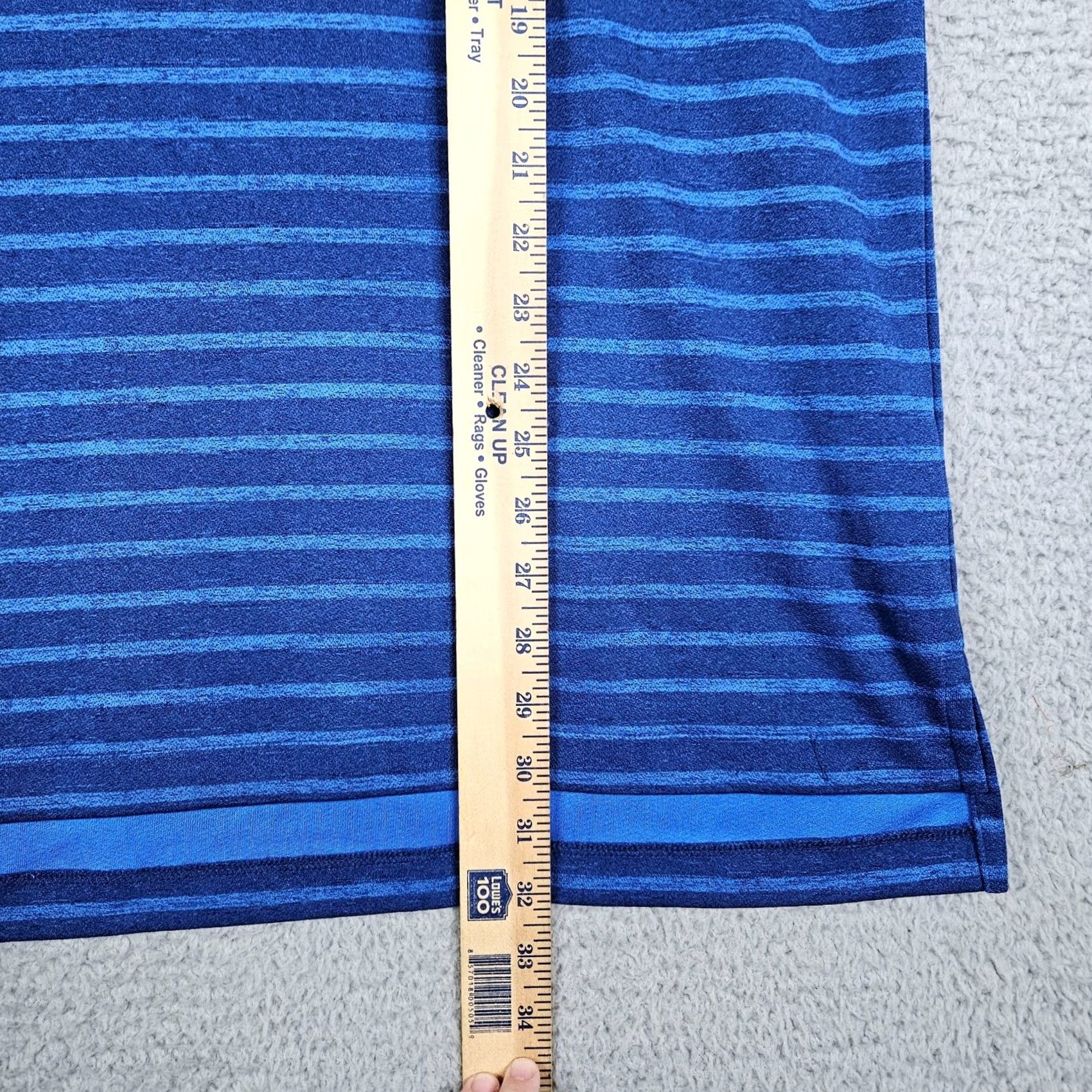 Vintage Dunning Polo Shirt Golf Men Blue Stripes 1/4 Button Short Sleeve XL Size US XL / EU 56 / 4 - 4 Thumbnail