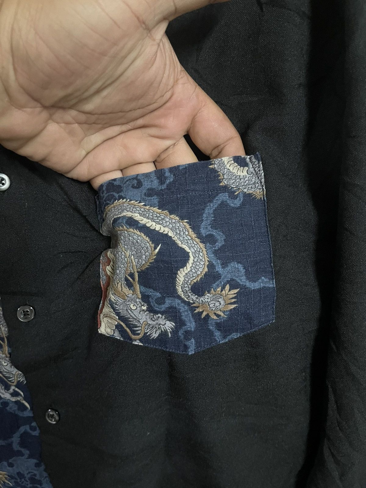 Japanese Brand Vintage Yakuza Shirt XL Made in Japan Dragon Gangster Rare Size US XL / EU 56 / 4 - 4 Thumbnail