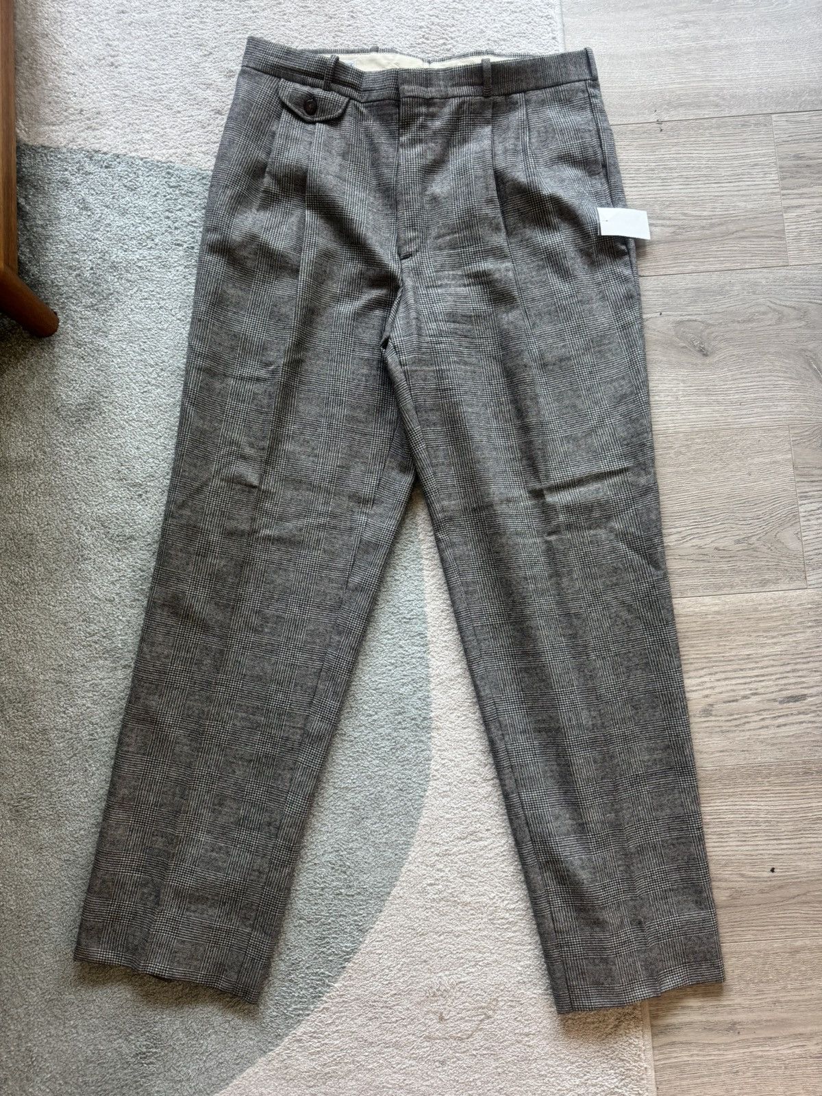 Vintage Bonwit Teller Vintage Wool Plaid Pants Size US 34 / EU 50 - 1 Thumbnail