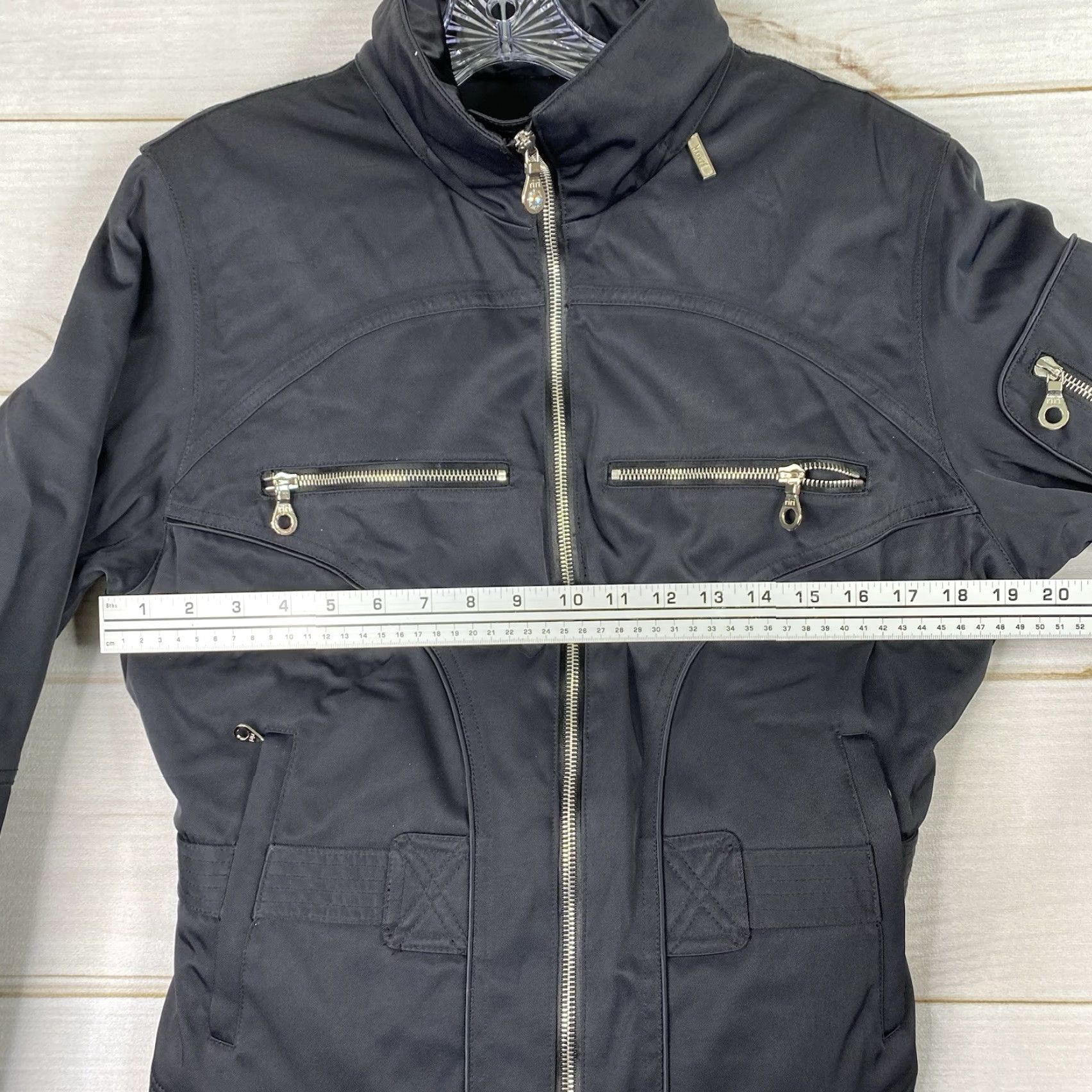 Barker Marker Jacket Womens 12 Black Snow Full Zip Riding Aqua Guard Stretch Zip Jacket Size XL / US 12-14 / IT 48-50 - 5 Thumbnail