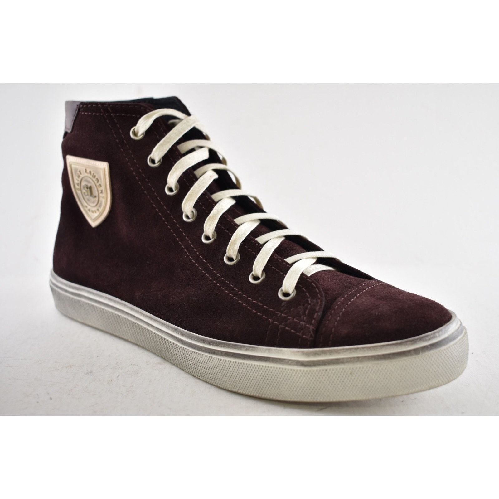 Yves Saint Laurent Saint Laurent Mens Bedford Barolo Red High Top Sneaker 44 11 Size US 11 / EU 44 - 4 Thumbnail