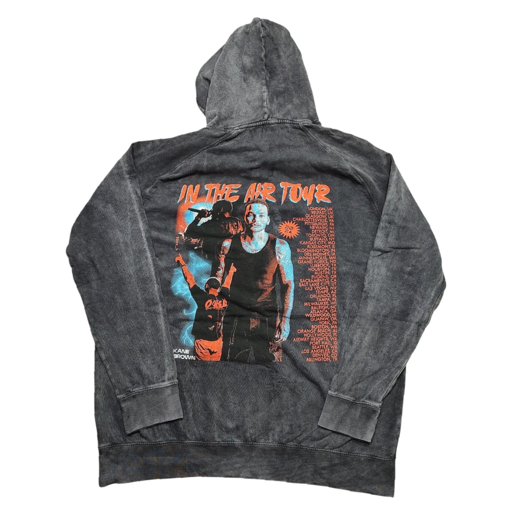 Vintage Kane Brown 2024 In The Air Tour Concert Hoodie Mens XL Sweatshirt Gray Pullover Hooded Lane Seven Size US XL / EU 56 / 4 - 2 Thumbnail