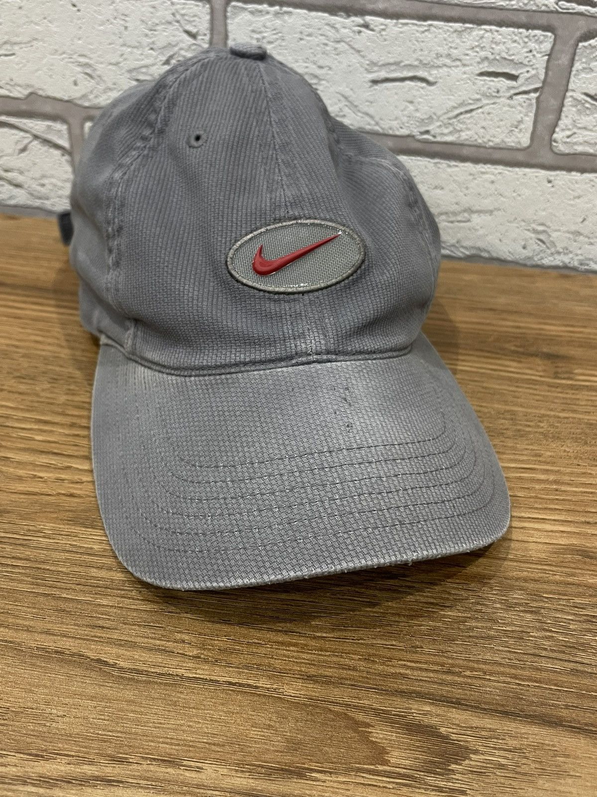 Nike × Vintage Nike Vintage Gray Hat Cap Size ONE SIZE - 5 Thumbnail