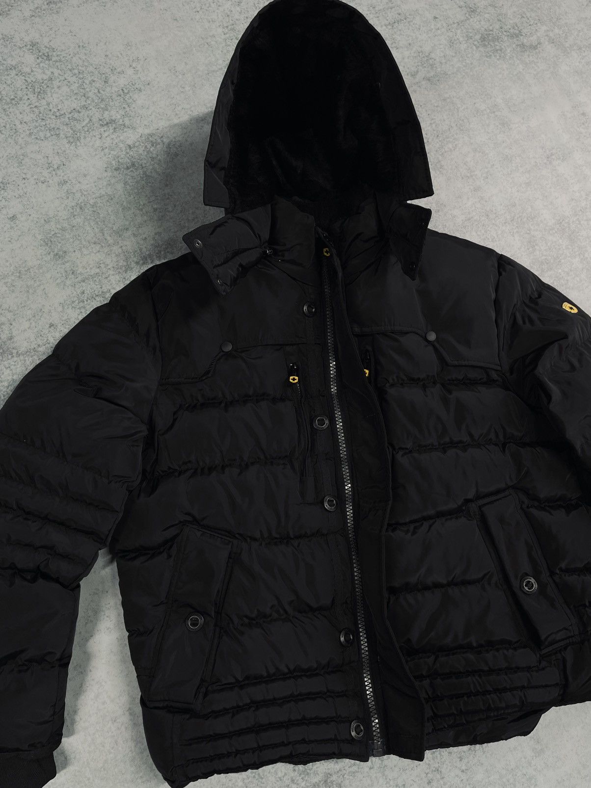 Wellensteyn Wellensteyn Men’s Black Down Bomber Jacket Size XL Hooded Size US XL / EU 56 / 4 - 11 Thumbnail
