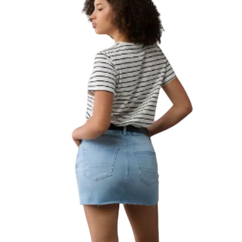 American Eagle Outfitters New American Eagle Womens Size 4 Mini Denim Blue Jean Skirt Size 27" / US 4 / IT 40 - 4 Thumbnail