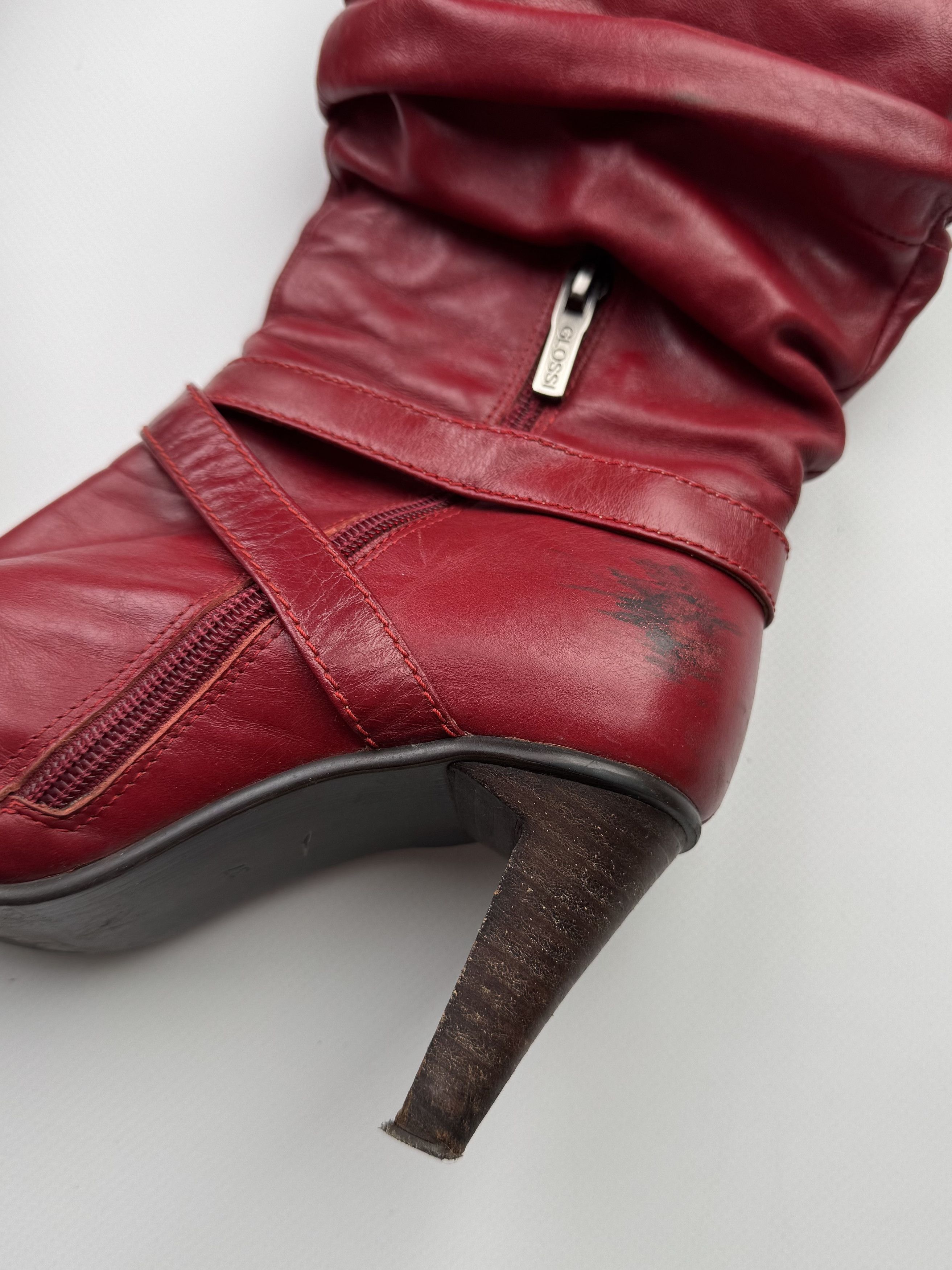 Vintage Vintage Leather Heels Boots With Belted B343(V372)E2 Size US 7 / IT 37 - 5 Thumbnail