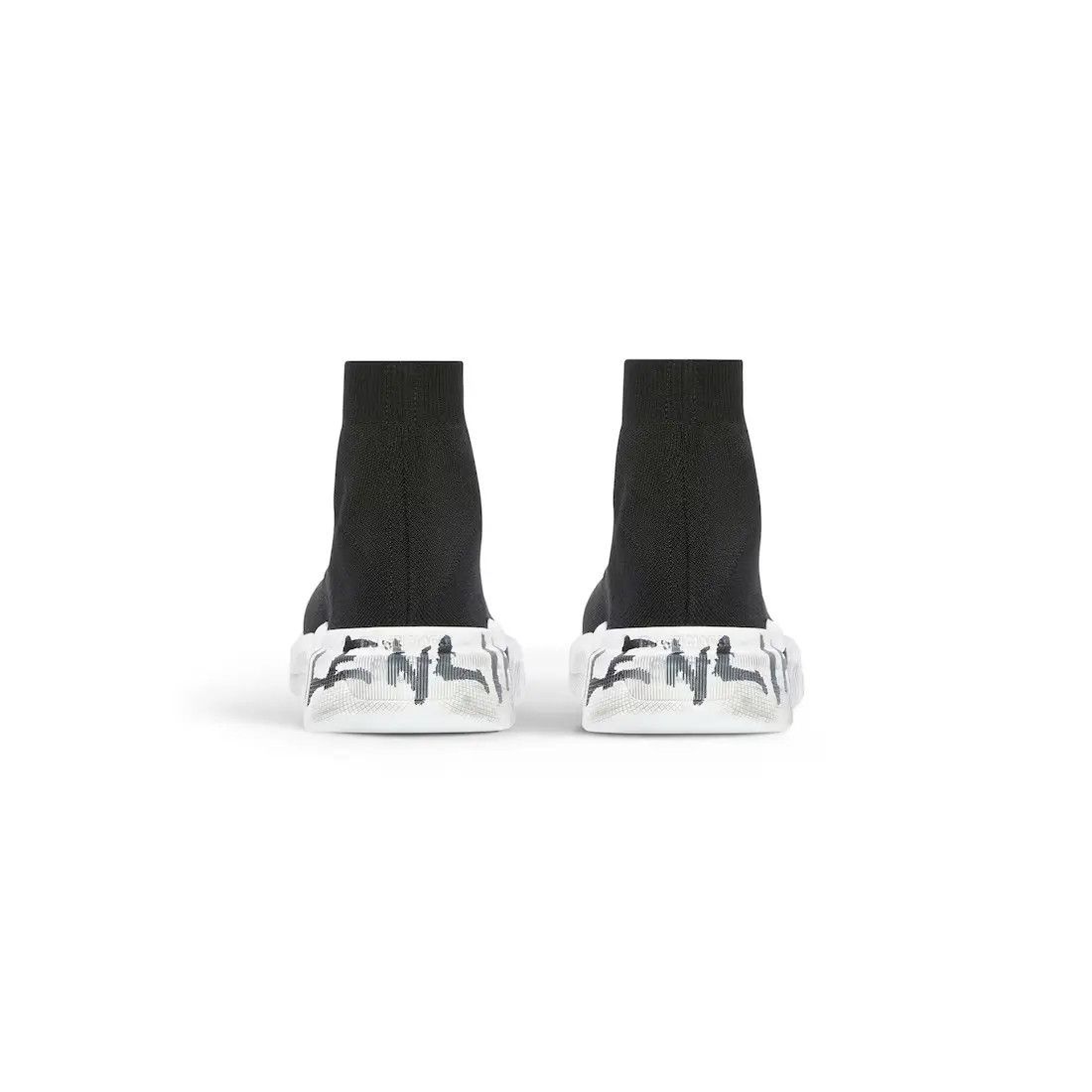 Balenciaga o1mt1gz0425 Speed 2.0 Graffiti Recycled knit Sneakers Black Size US 5 / IT 35 - 5 Thumbnail