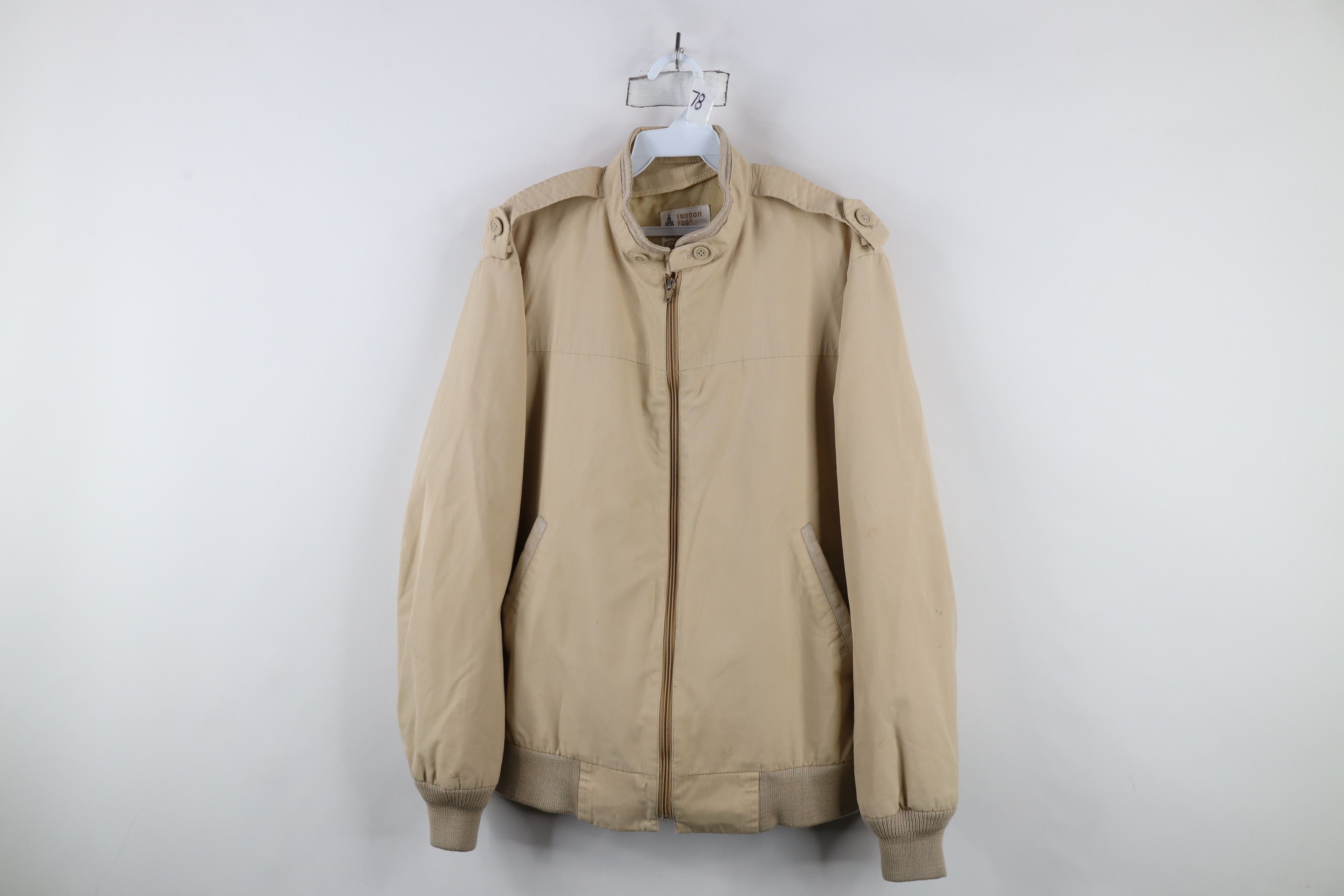 Vintage Vintage 70s Streetwear Cafe Racer Bomber Jacket Beige Size US XL / EU 56 / 4 - 1 Thumbnail