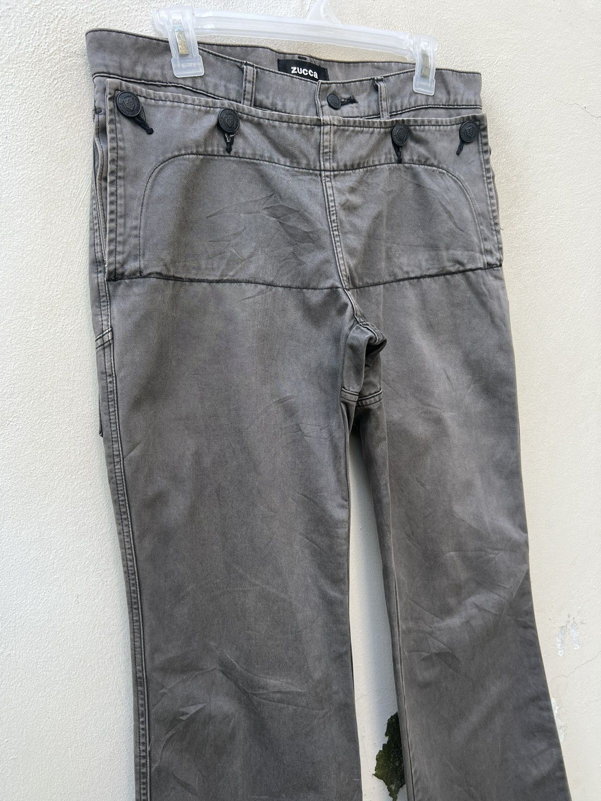 CABANE de ZUCCa × Issey Miyake × Vintage Vintage Issey Miyake Zucca Fade Black Flare Crackerjack Pant Size US 31 - 10 Thumbnail