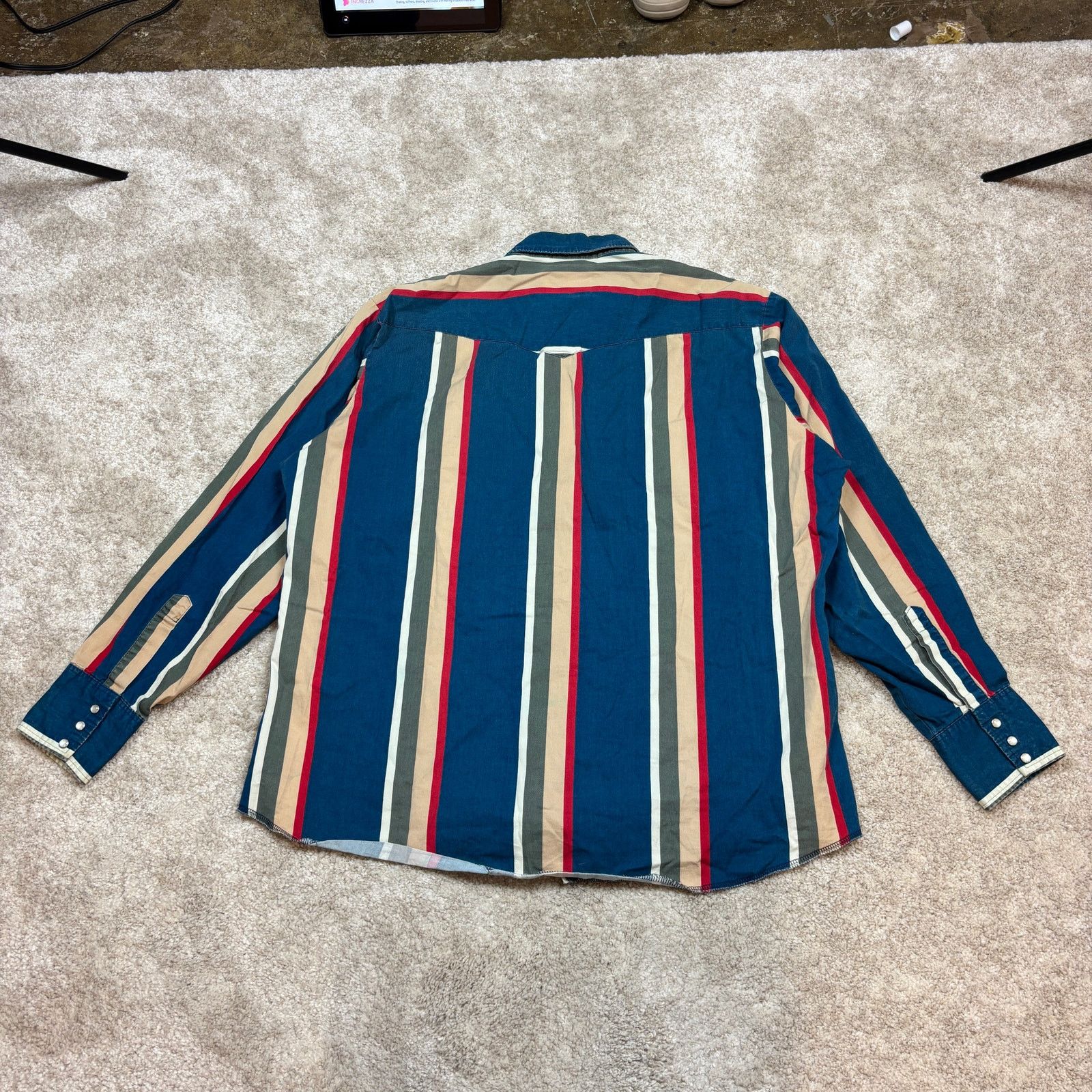 Vintage × Wrangler Vintage Wrangler Western Shirts Pearl Snap Button Up Mens XL Size US XL / EU 56 / 4 - 3 Thumbnail