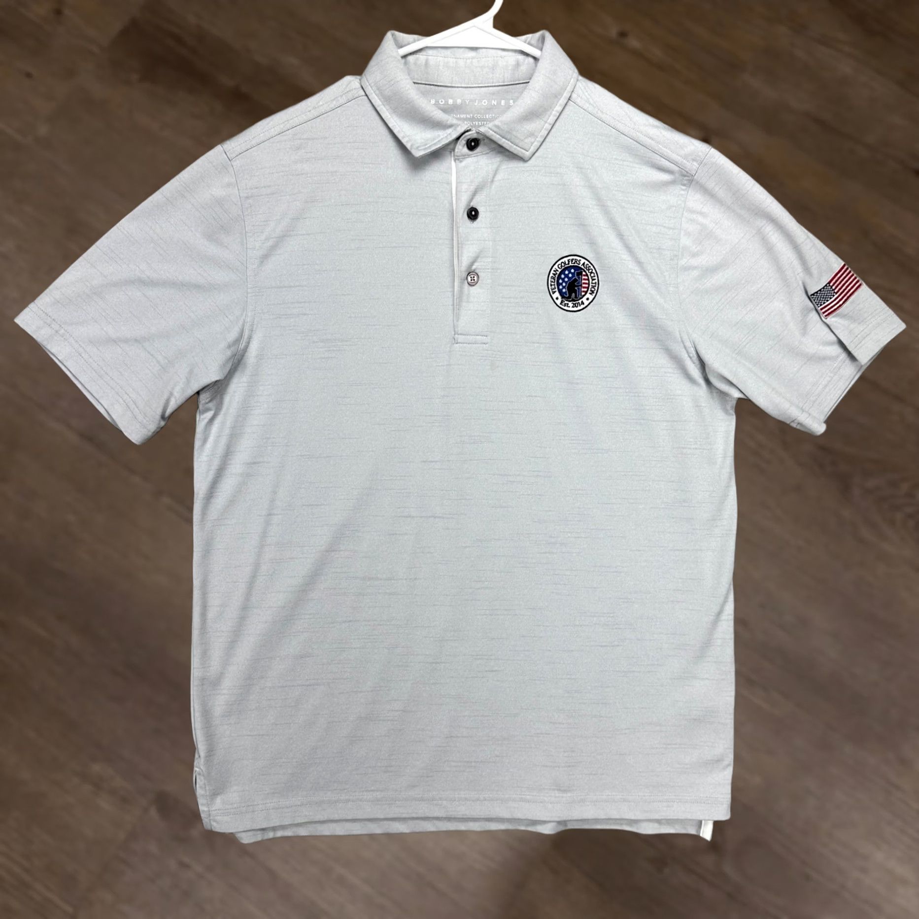 Vintage Bobby Jones Golf Polo Shirt Mens Medium Grey Tournament Collection Rugby Short Sleeve Size US M / EU 48-50 / 2 - 1 Thumbnail