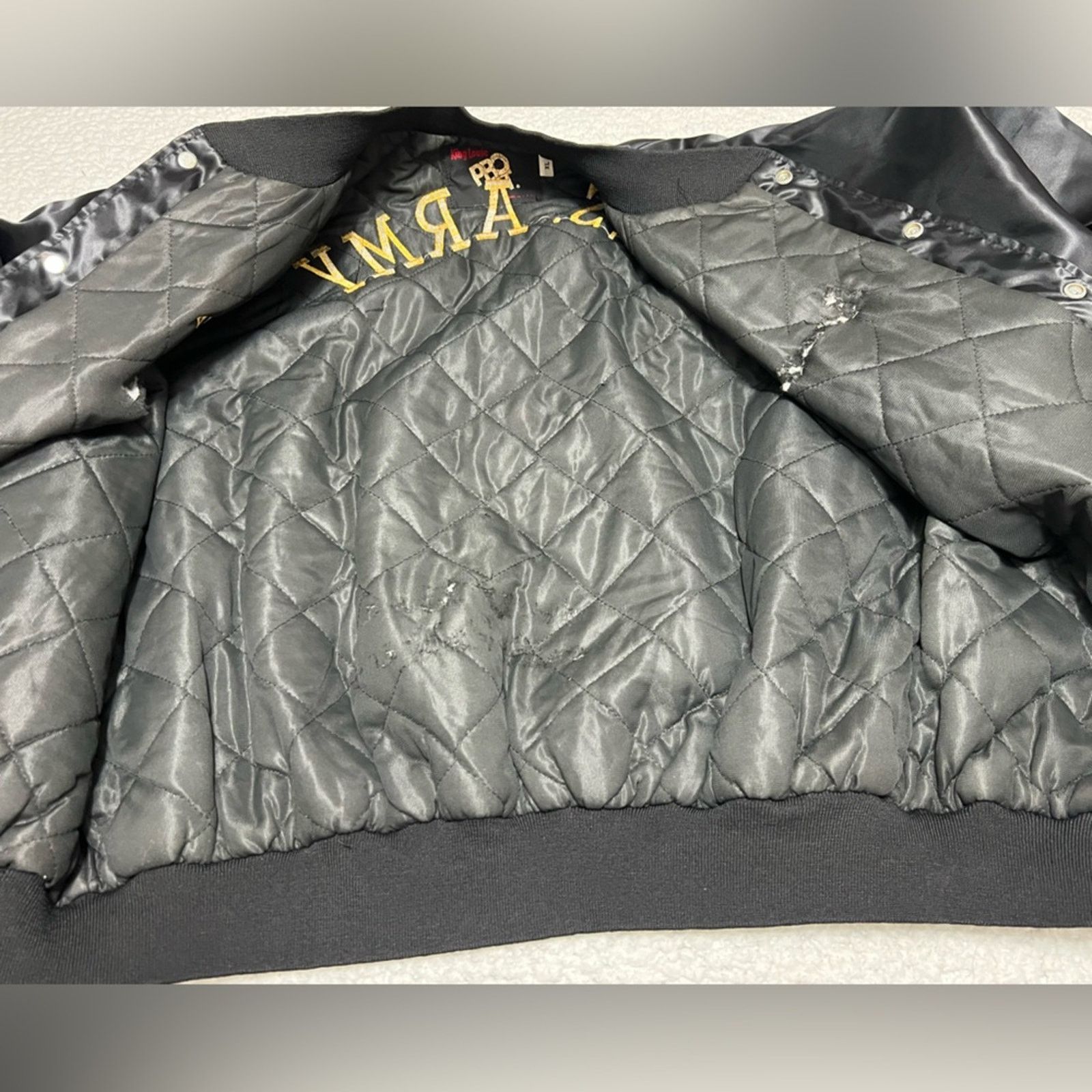 Other VTG King Louie US Army XL Black Satin Bomber Jacket Size US XL / EU 56 / 4 - 9 Thumbnail