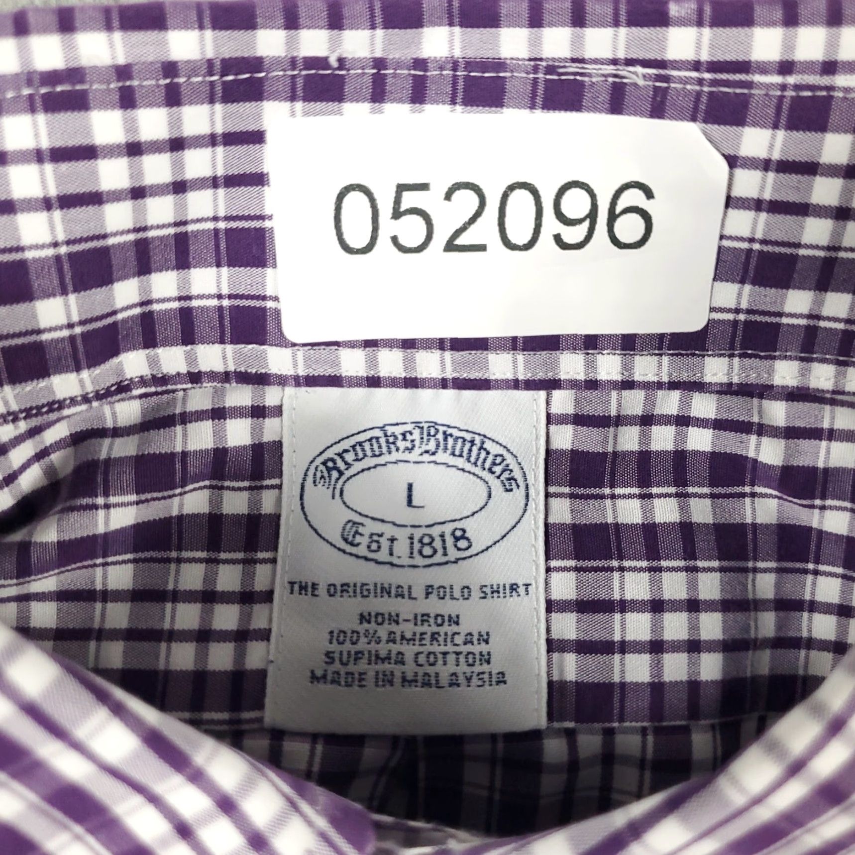 Brooks Brothers VINTAGE? No. Brooks Brothers Shirt Mens Large Purple Plaid Button-Up Long Sleeve - Classic Preppy Cotton Shirt Adult Large Purple Plaid Mens Size US L / EU 52-54 / 3 - 6 Thumbnail
