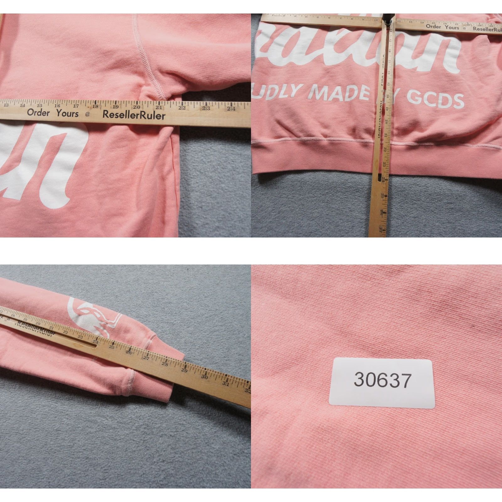 GCDS GCDS Hoodie Mens Small Pink Pullover Hooded Sweatshirt Streetwear Regular Fit Cotton Fleece Logo All Seasons Size US S / EU 44-46 / 1 - 9 Thumbnail