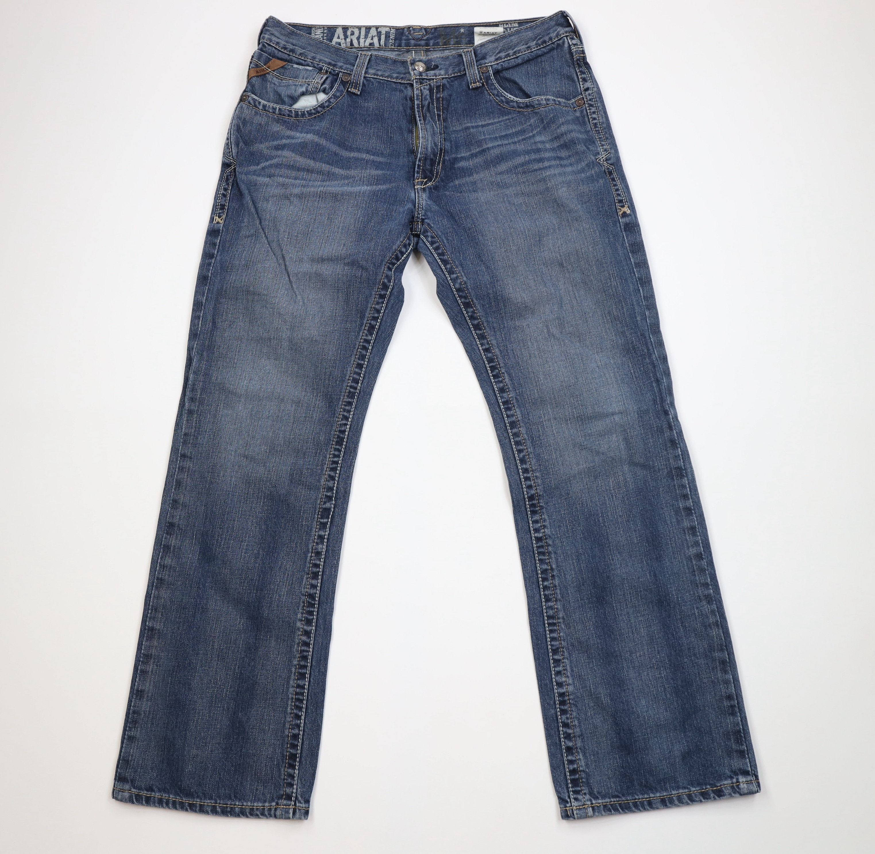 Ariat Ariat M5 Thick Stitch Slim Straight Leg Denim Jeans Workwear Size US 34 / EU 50 - 1 Thumbnail