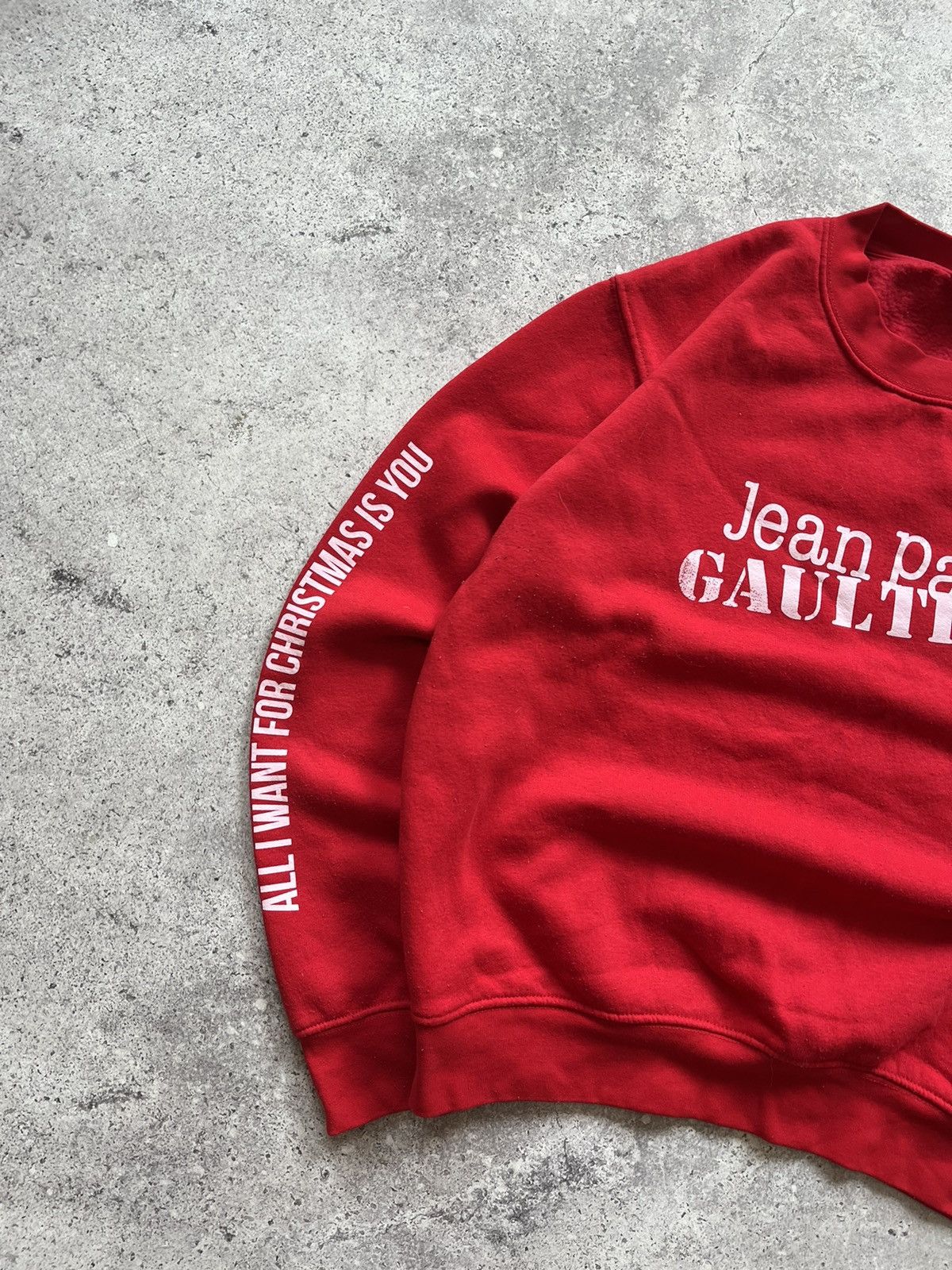 Jean Paul Gaultier × Vintage Rare Jean Paul Gaultier Spellout Logo Christmas Sweatshirt Size US S / EU 44-46 / 1 - 2 Thumbnail