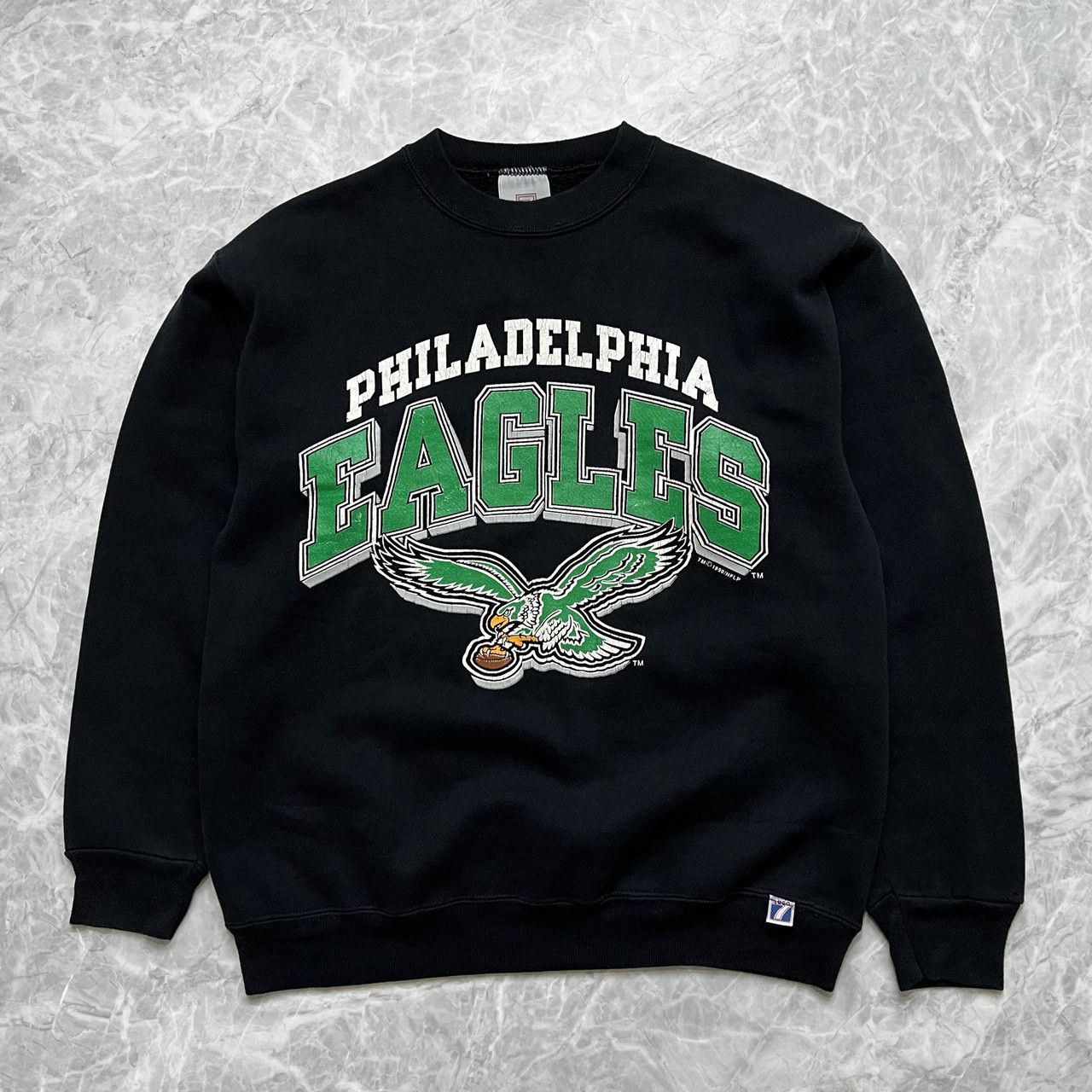 image of Logo 7 x Nfl VTG 90's Nfl Philadelphia Eagles 1990 Sweatshirt Made In Usa in Black, Men's