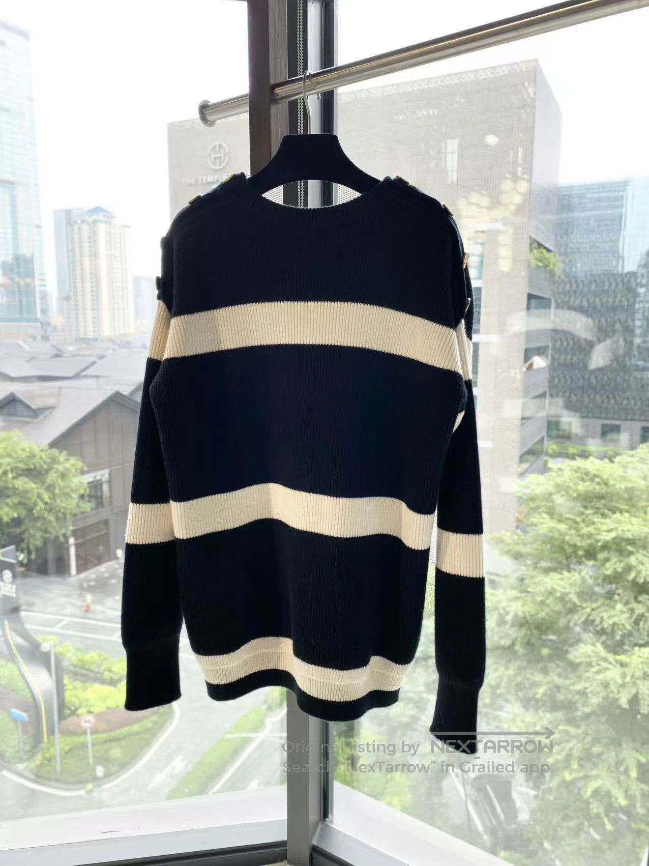 Louis Vuitton Louis Vuitton Gold buckle striped sweater| Size S / US 4 / IT 40 - 3 Thumbnail