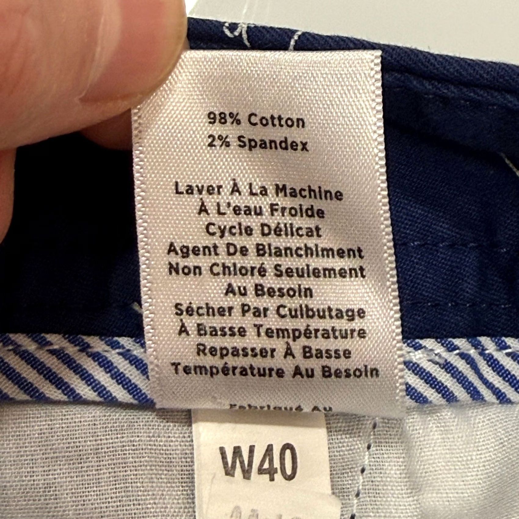 Talbots Talbots Womens 8 Relaxed Chino Pants Navy Blue Anchor Print Nautical Preppy Size 30" / US 8 / IT 44 - 7 Thumbnail