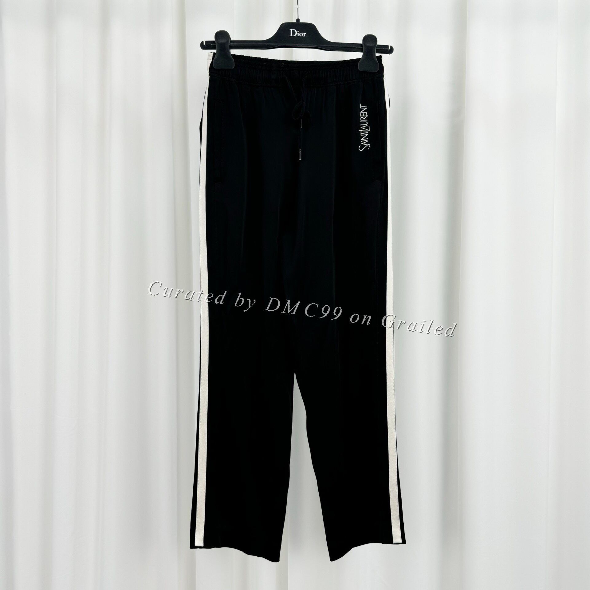 Saint Laurent Paris Saint Laurent New Embroidered Letter Acetate Trousers Size US 36 / EU 52 - 1 Thumbnail