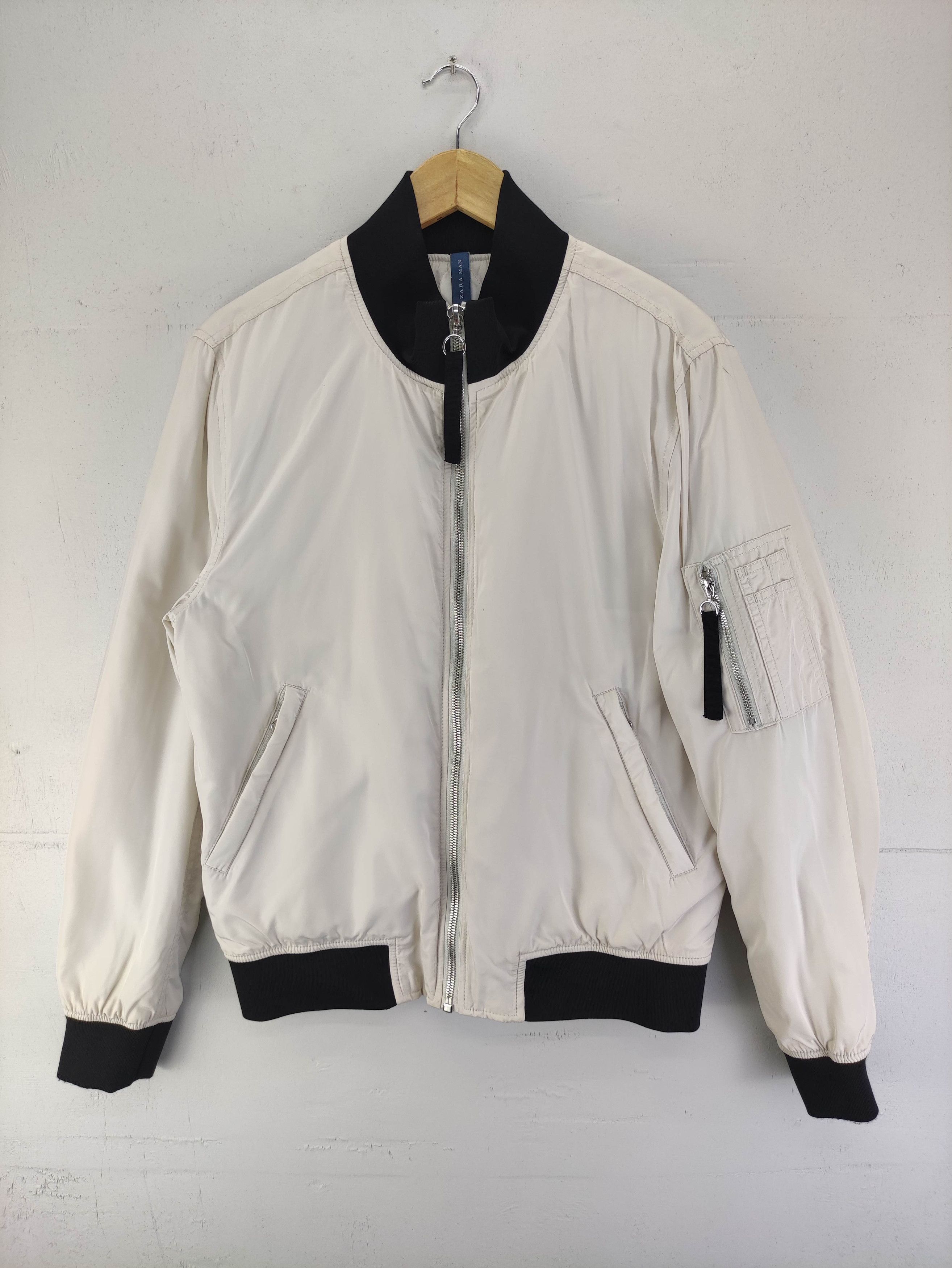 Bomber Jacket × Zara Zara Man Denim Indigo Zip Up Bomber