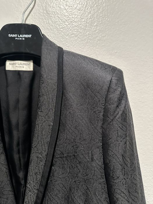 Saint Laurent Paris Sample SS13 Paisley Jacquard Blazer | Grailed