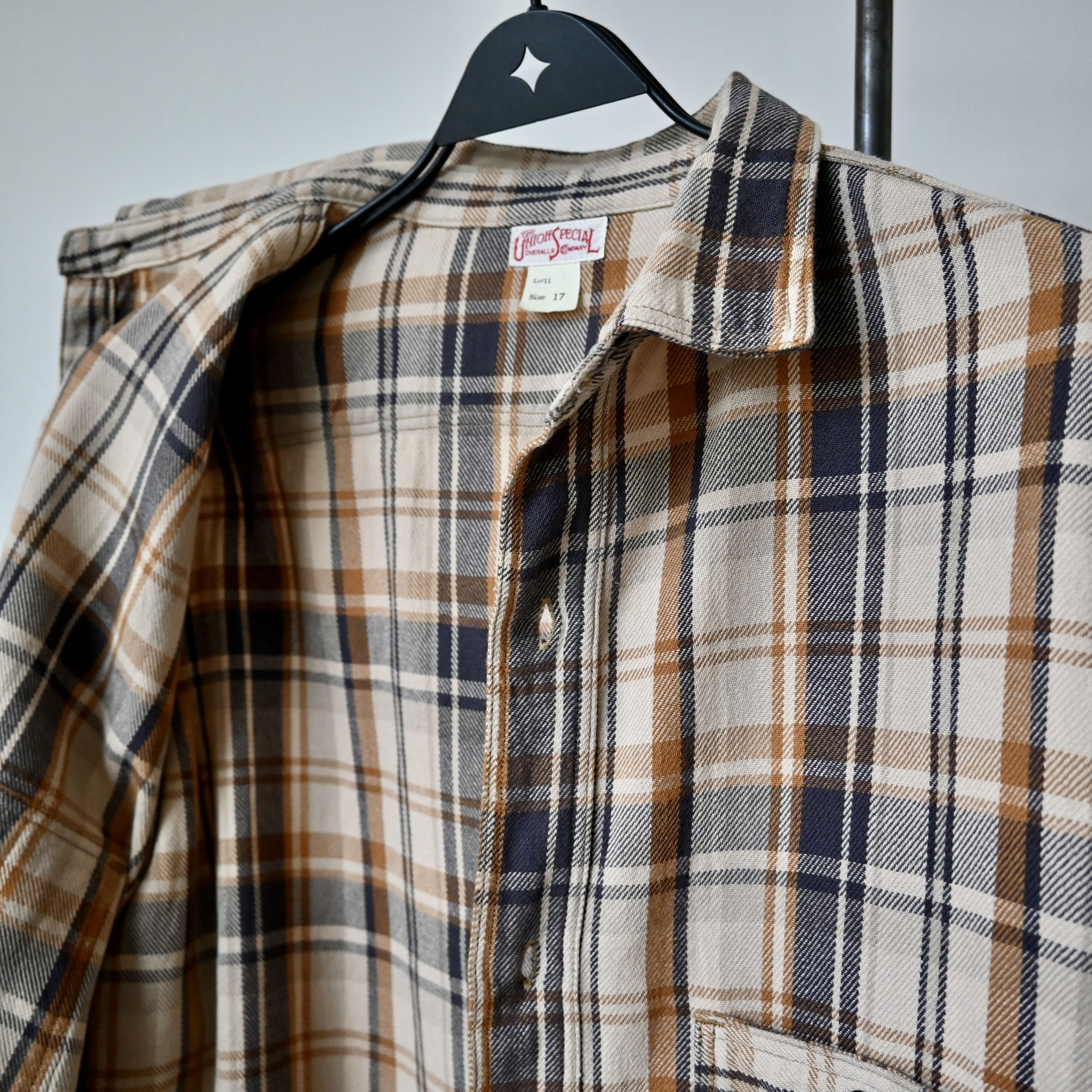 Freewheelers UNION SPECIAL OVERALLS plaid cotton work shirt made in Japan Size US XL / EU 56 / 4 - 10 Thumbnail
