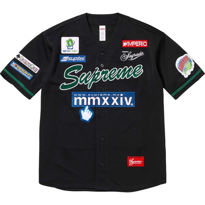 image of Supreme Chosen One Baseball Jersey in Black, Men's (Size XL)