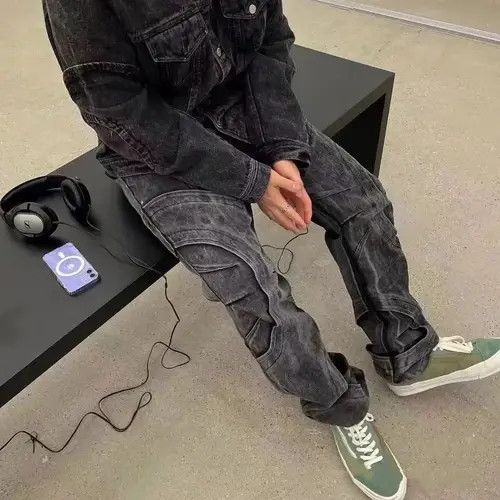 Japanese Brand Misaki x Miki Washed Distressed Jeans Trousers Opium style Size US 33 - 4 Thumbnail
