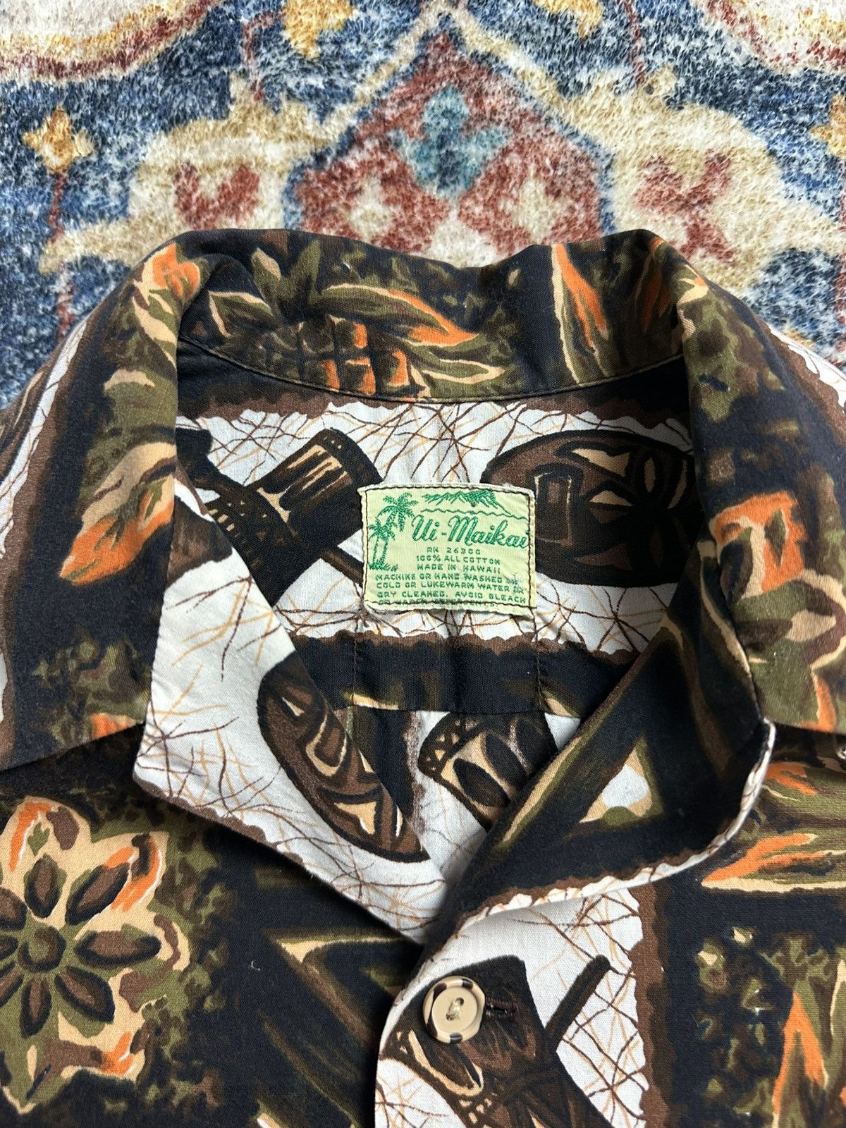 Vintage Vintage 1980s Ui-Maikai Hawaiian Button-up Shirt Large Size US L / EU 52-54 / 3 - 3 Thumbnail