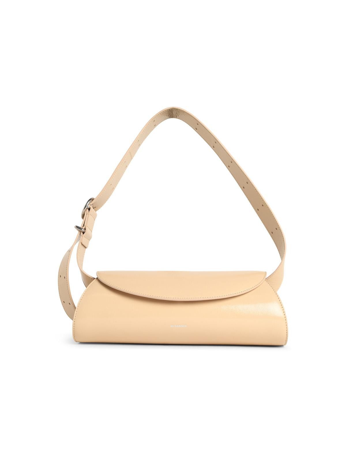 Jil Sander JIL SANDER Small 'Cannolo' Beige Leather Bag Size ONE SIZE - 1 Thumbnail