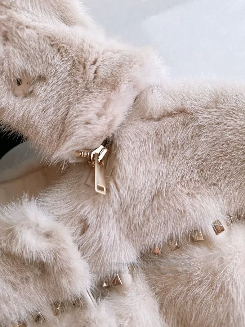 Valentino Valentino Rived mink coat in rice gold Size XS / US 0-2 / IT 36-38 - 6 Thumbnail