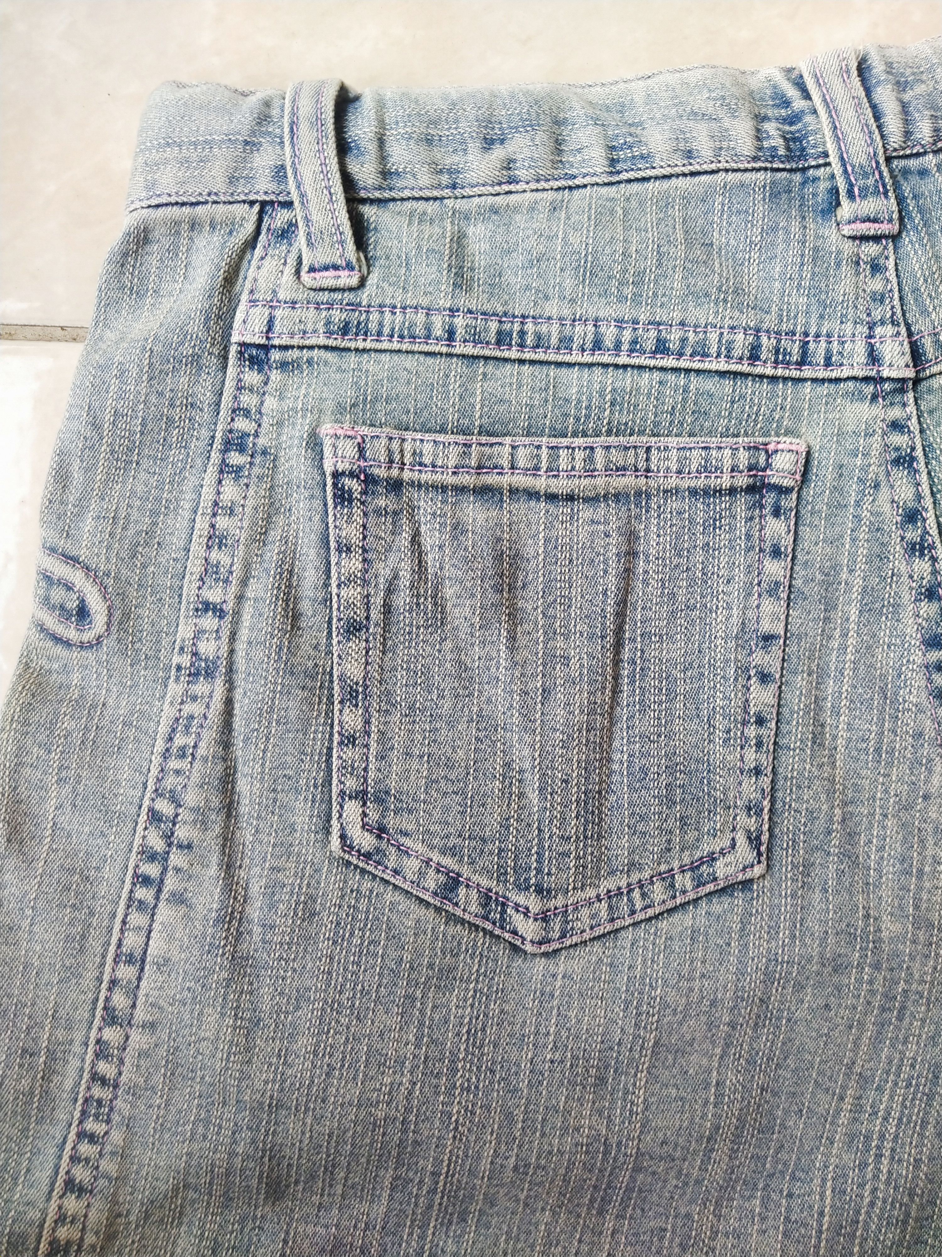 Hysteric Glamour Hiromichi Nakano Denim Shorts Rhinestone Studs & Embroidery Size 28" / US 6 / IT 42 - 6 Thumbnail